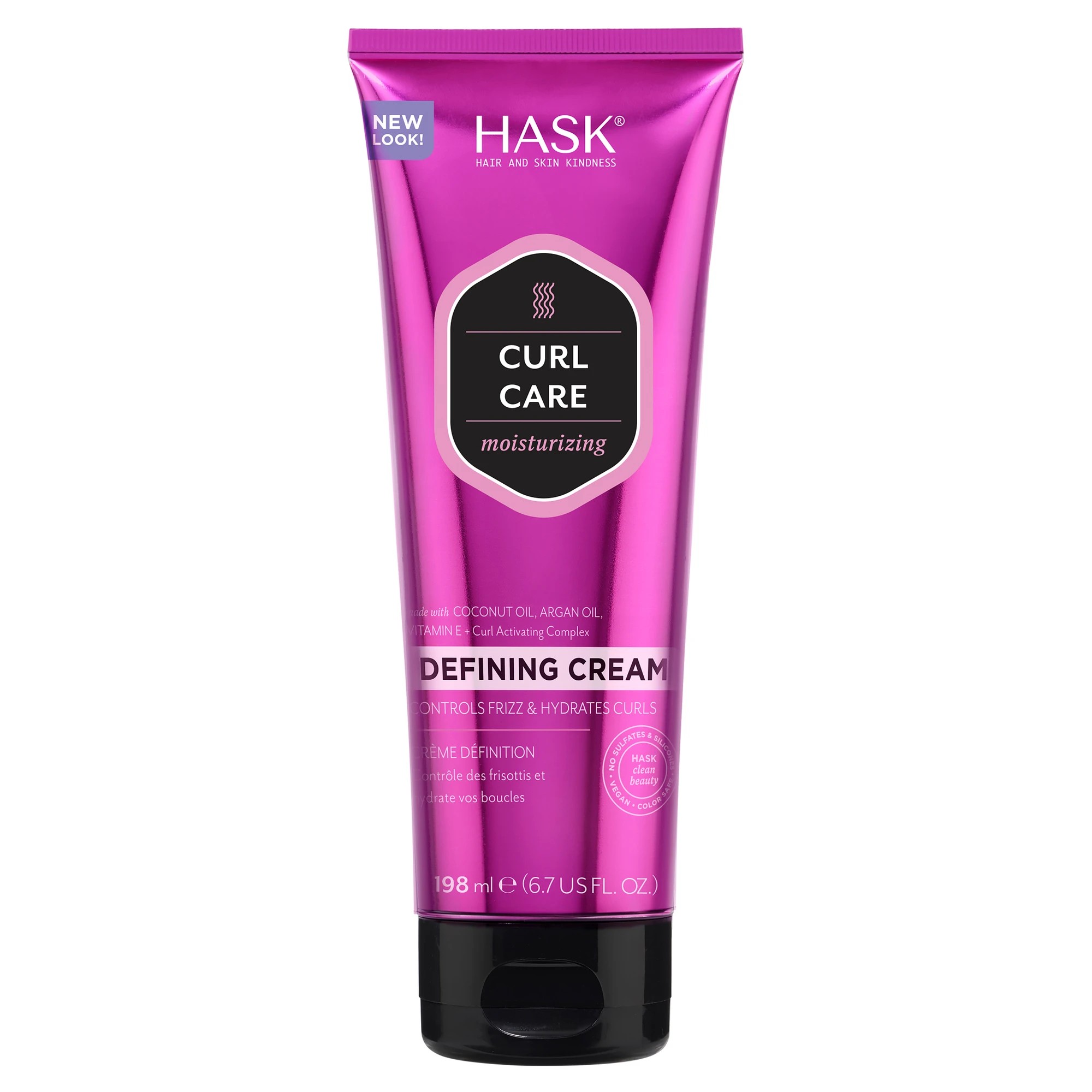 1 HASK Curl Care Curl Defining Cream 198ml - Coconut Oil, Argan Oil, Vitamin E and Curl Activating Complex, 1 of 9