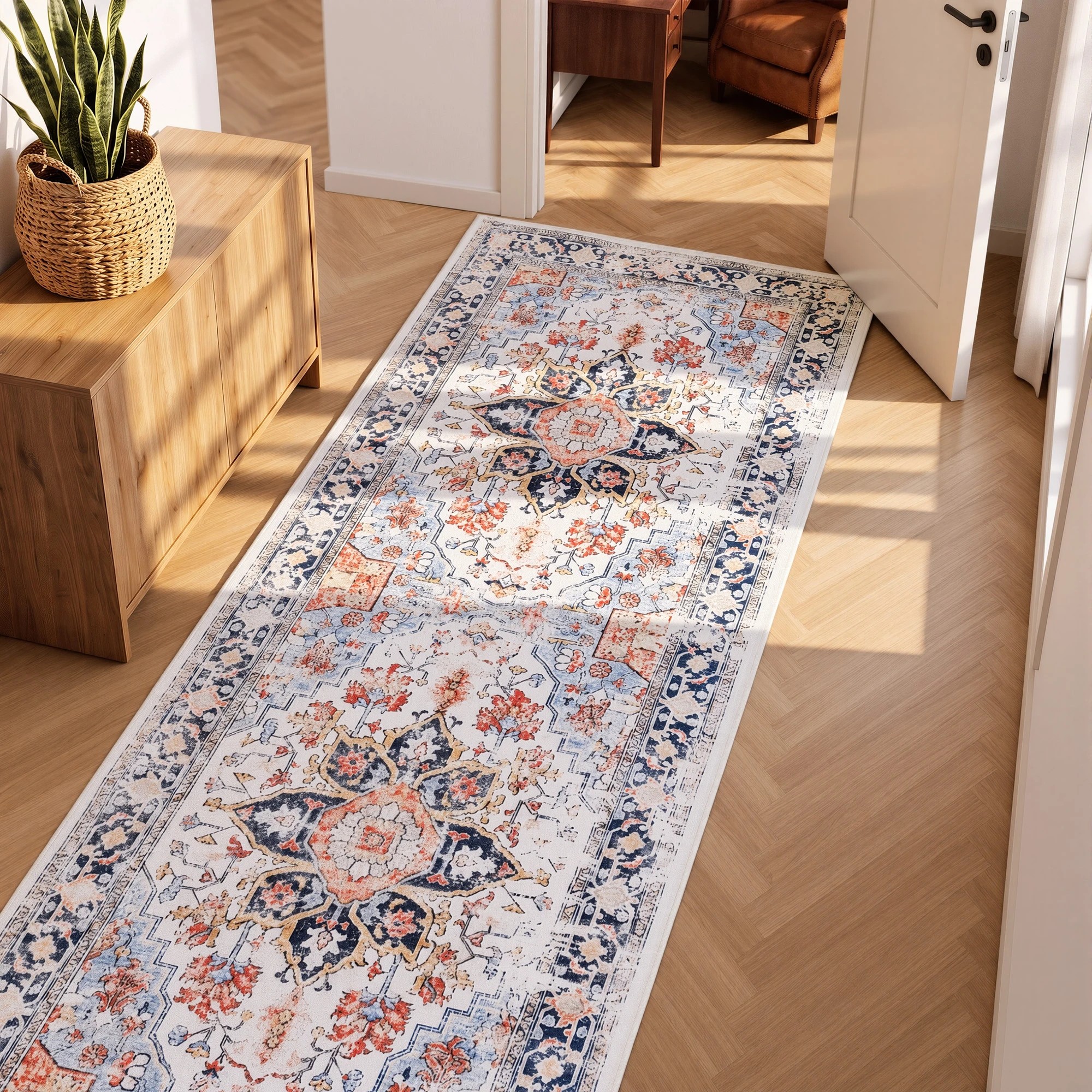 7 Artiss 80 x 300 cm Hallway Runner Rugs for Living Room 0.5cm Washable Non-Slip - Multi, 7 of 10