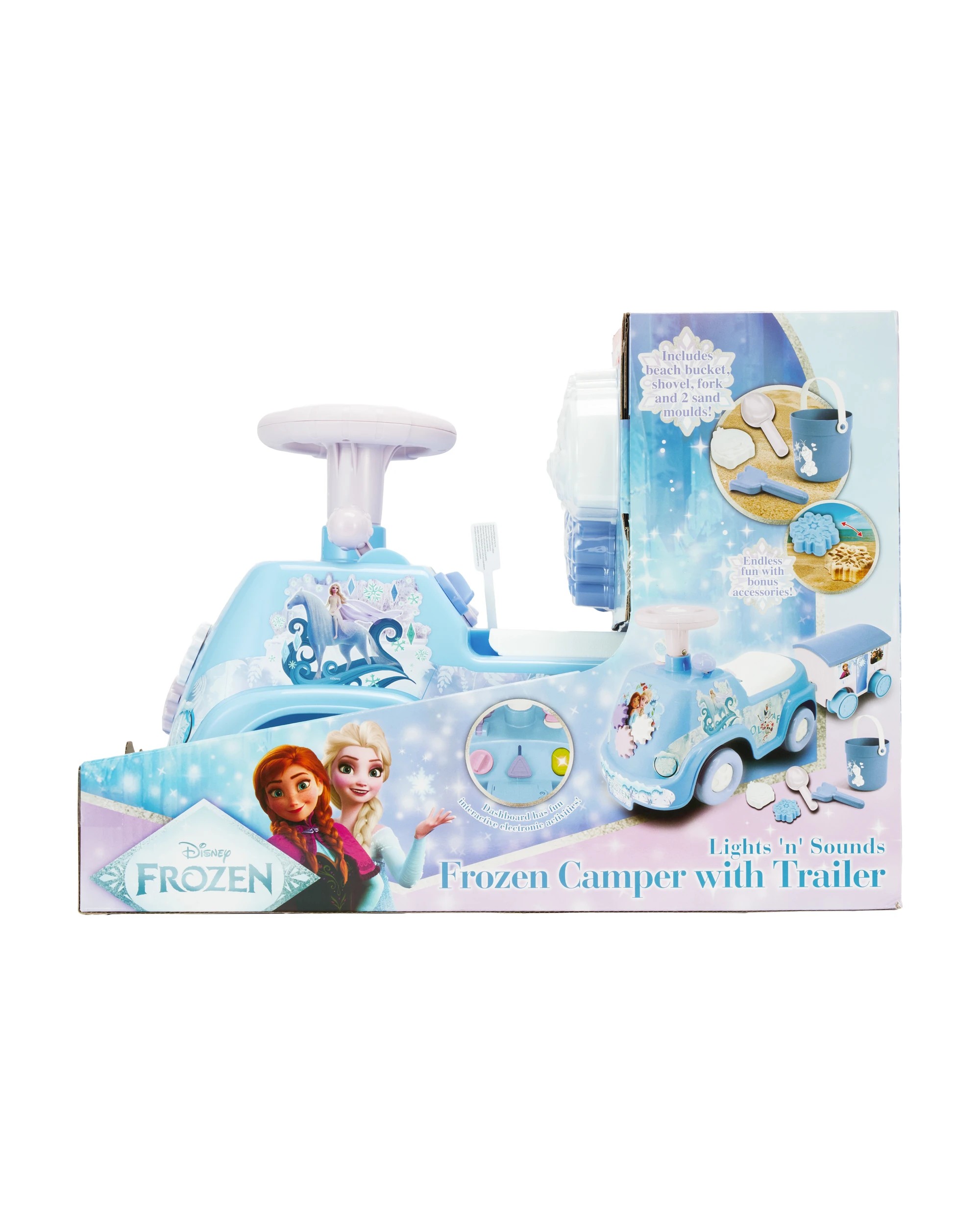 1 Kiddieland Disney Frozen Lights 'n'  Sounds Camper with Trailer, 1 of 10