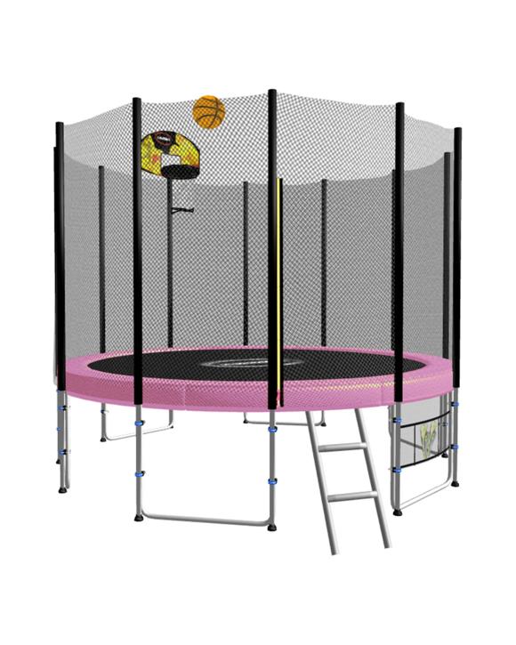 Blizzard 10ft Trampoline With Basketball Set Orange