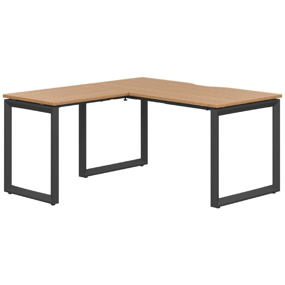 1 Stilford S2 Pro V1 Workstation 1500 x 750mm Oak/Black Desks, Tables and Workstations, 1 of 3