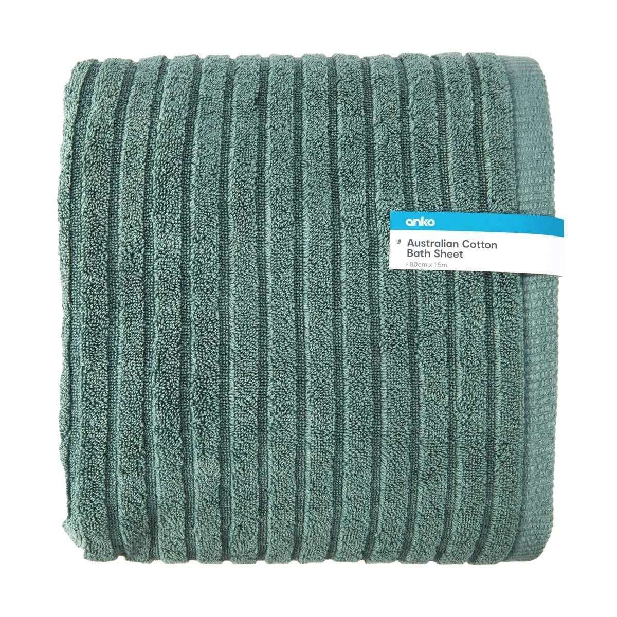 5 Australian Cotton Bath Sheet - Teal, 5 of 5