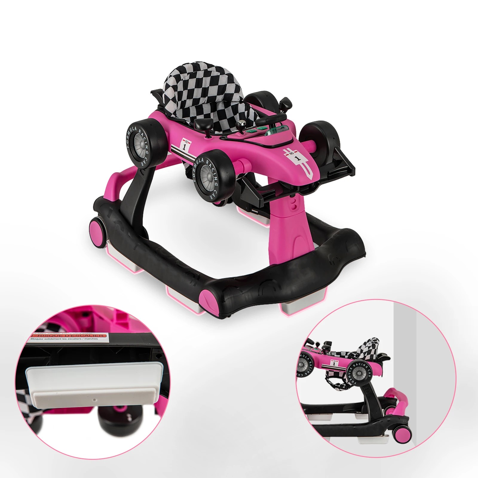 2 Costway 4-in-1 Folding Push Walker Ride on Toy, 2 of 4