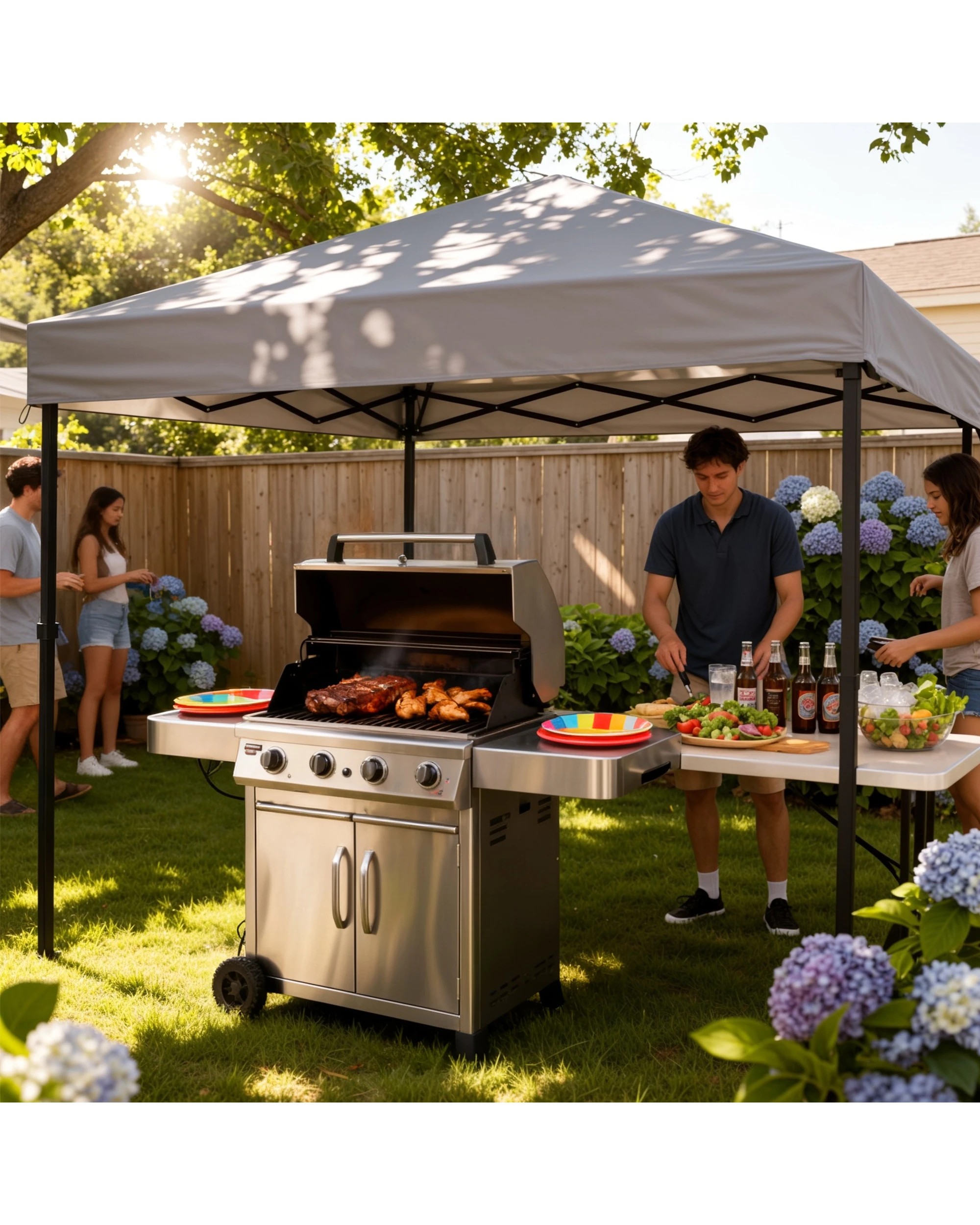 7 Advwin 2.4x2.4m Foldable Pop Up Canopy -Grey, 7 of 8