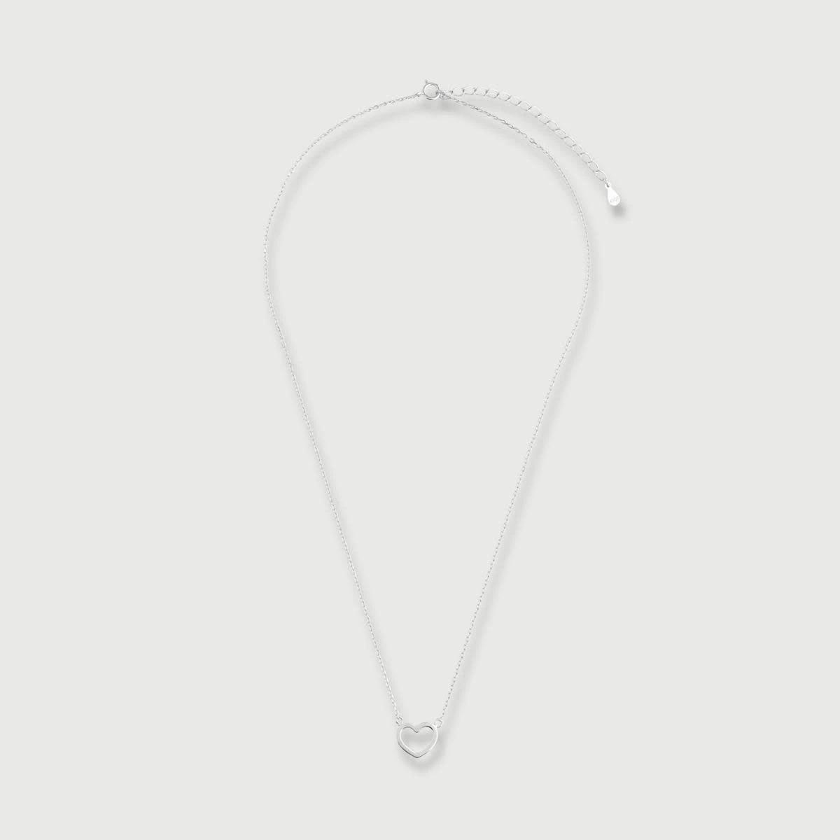 2 Sterling Silver Heart Necklace Silver, 2 of 4