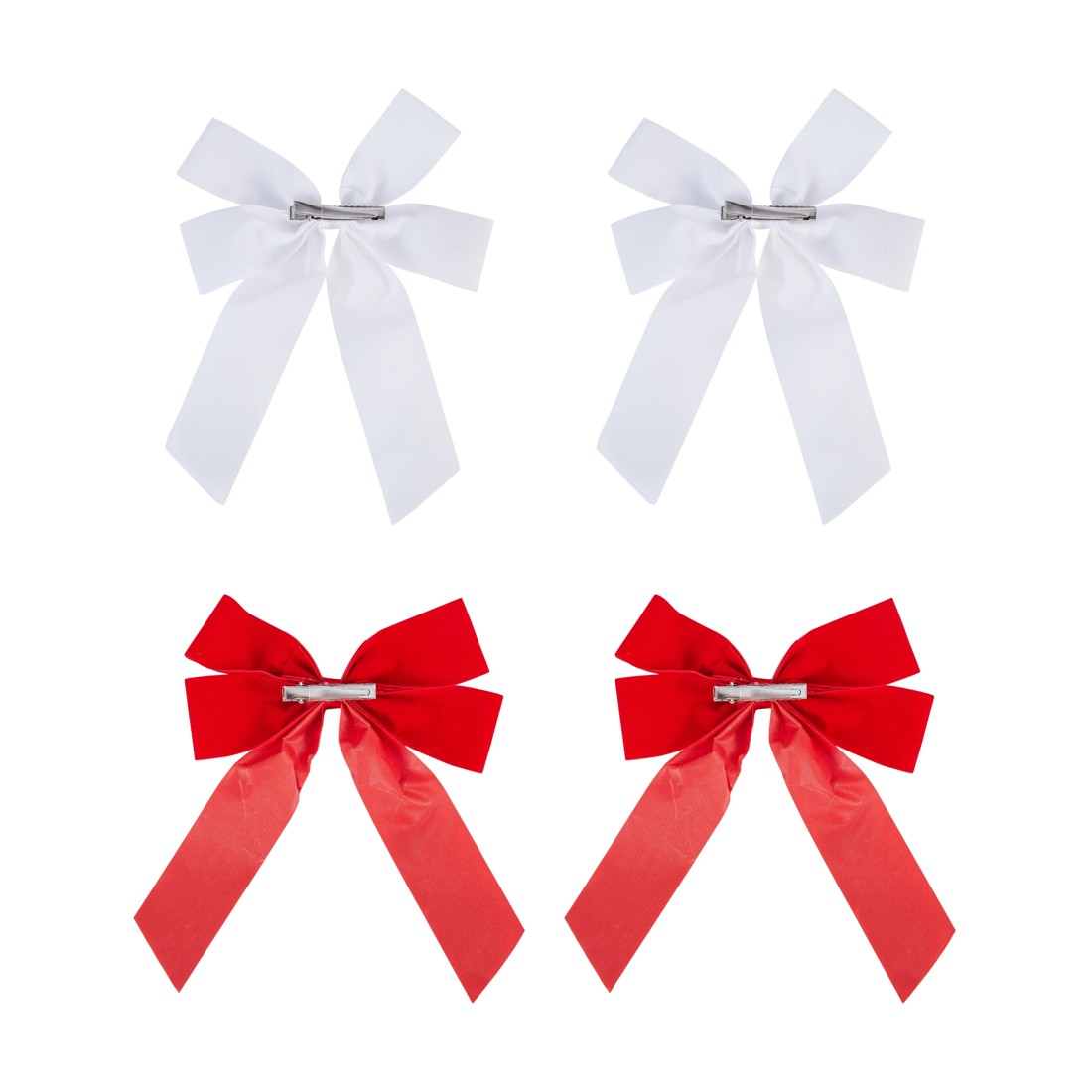 3 2 Pack Velvet Bow Clips - Assorted, 3 of 3