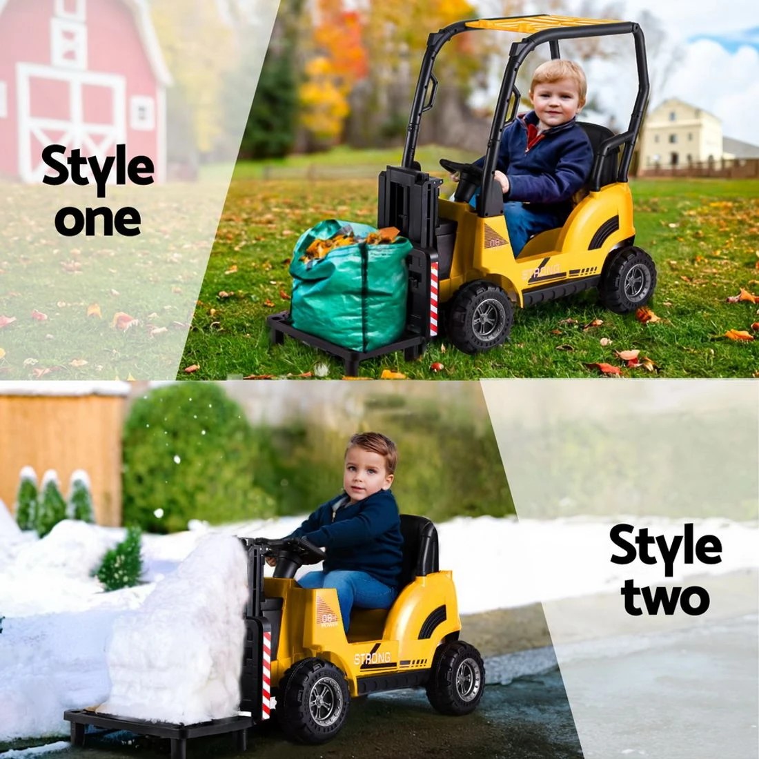 5 Rigo Kids Electric Ride On Car Forklift Loader Toys Cars Horn Remote 12V - Yellow, 5 of 5