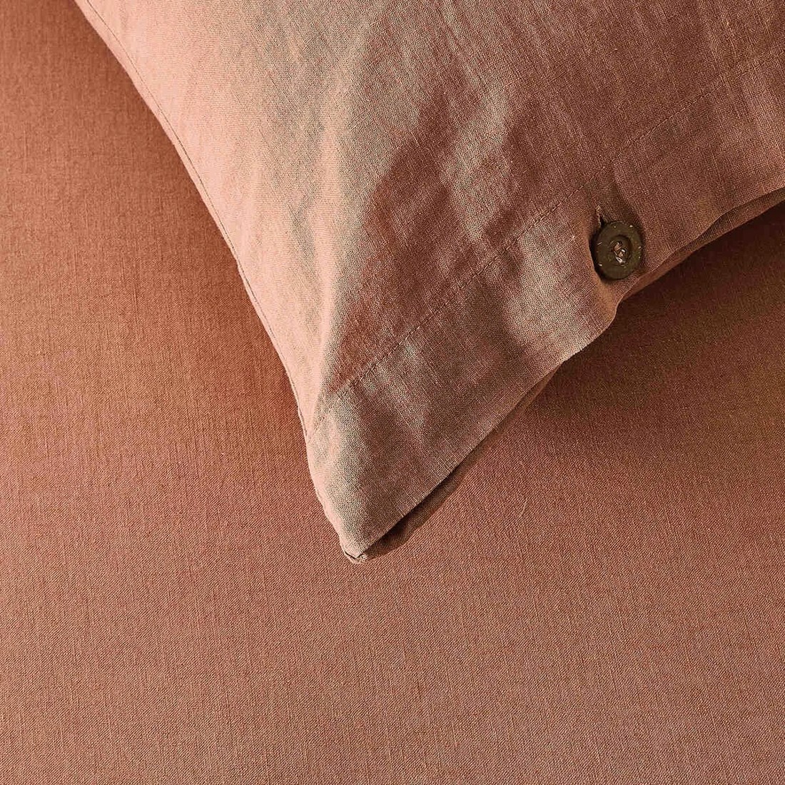 4 Kayden Linen Cotton Quilt Cover Set - Queen Bed, Tan, 4 of 7