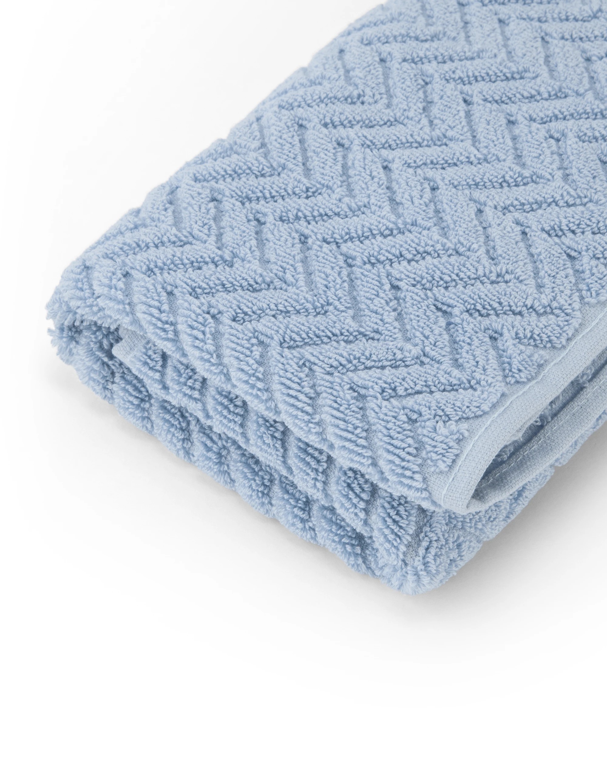 4 Chevron Cotton Hand Towel - Blue, 4 of 6