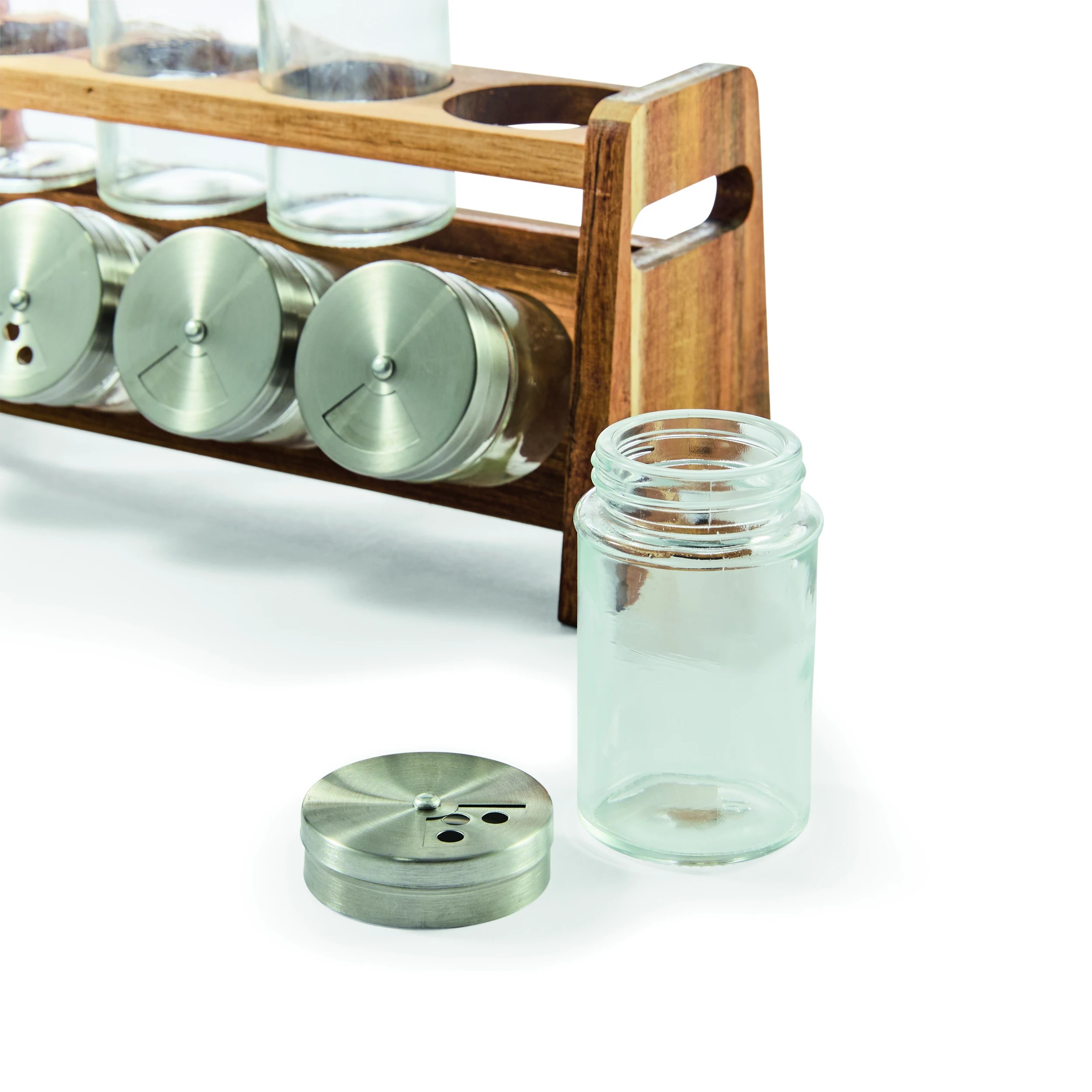 2 8 Piece Acacia Spice Rack, 2 of 9