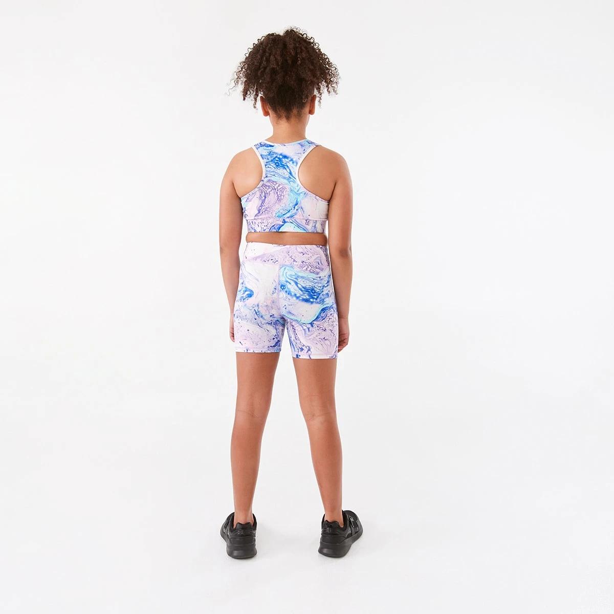 7 Active Kids Printed Crop Top Mlt Marble, 7 of 9