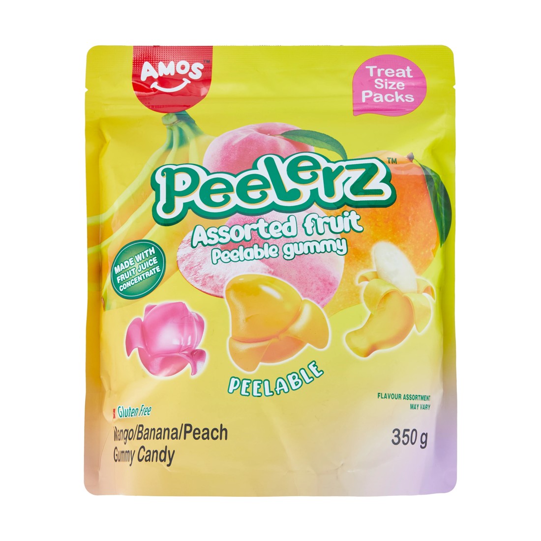 1 Amos Peelerz Assorted Fruit Peelable Gummy Candy 350g, 1 of 4
