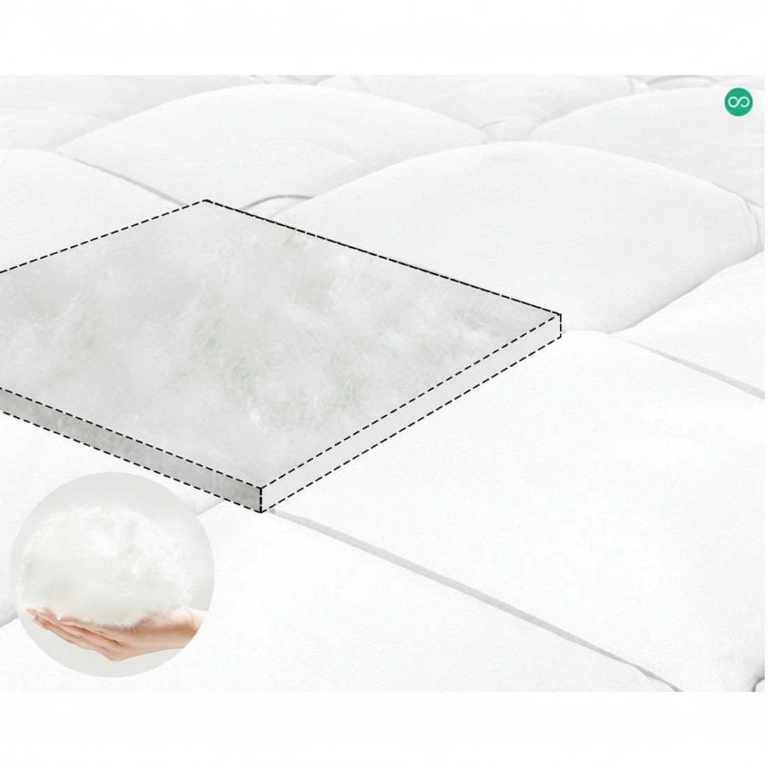 6 Giselle Bedding 800GSM Microfibre Bamboo Quilt Queen - White, 6 of 8