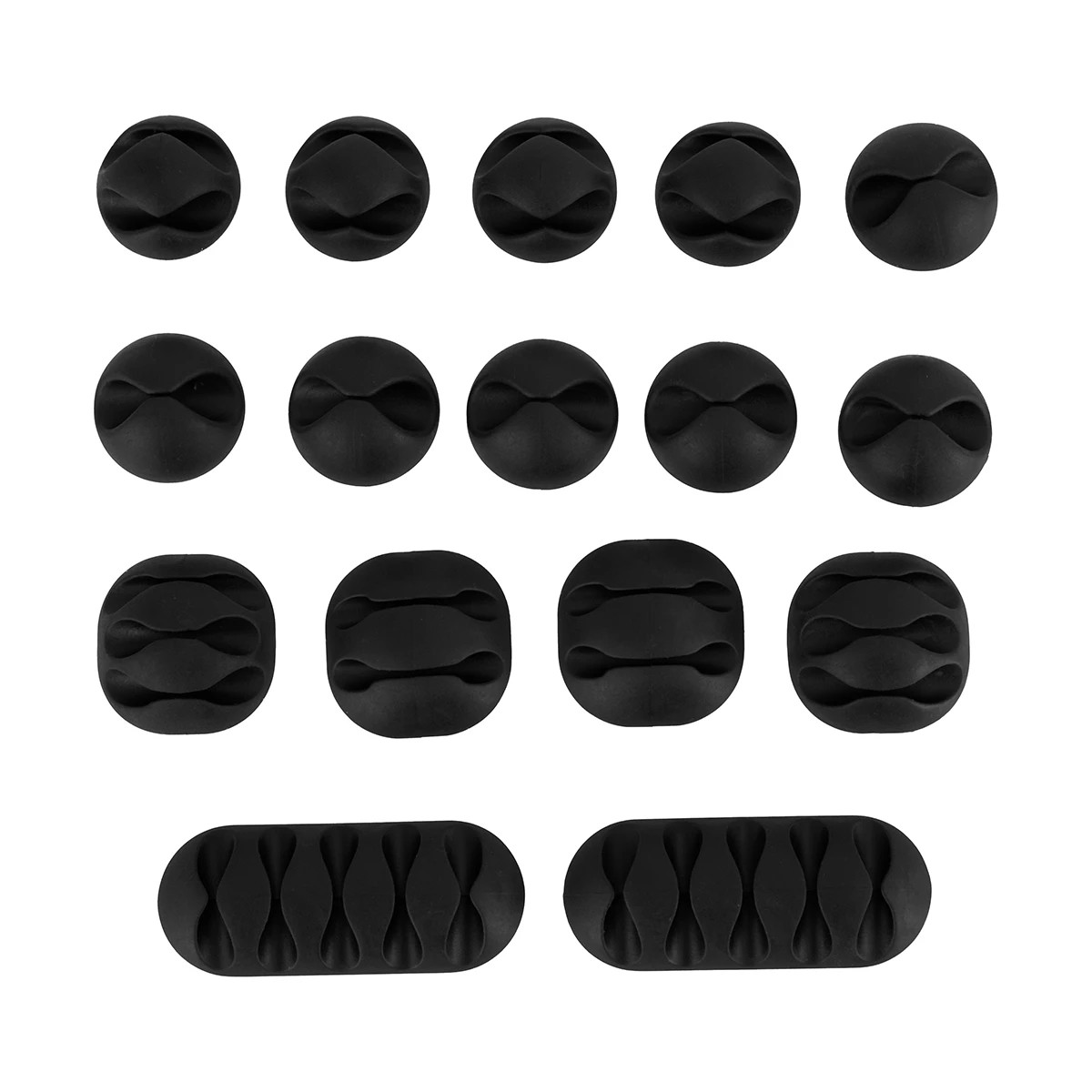 1 16 Pack Cable Tidy - Black, 1 of 8