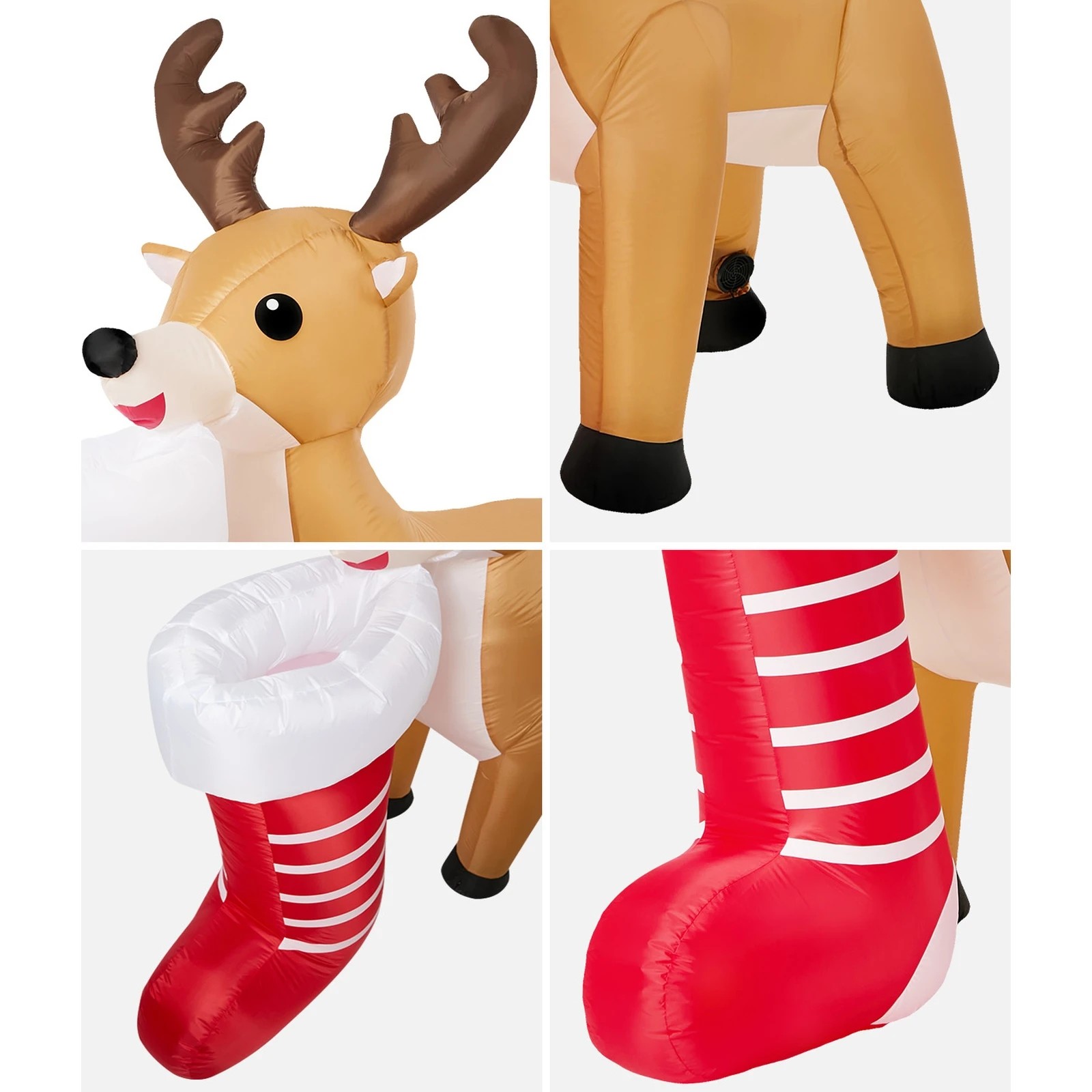 5 Tinseltown 1.8M Christmas Inflatable Reindeer LED Light Garden Decor Toy - Multi, 5 of 8