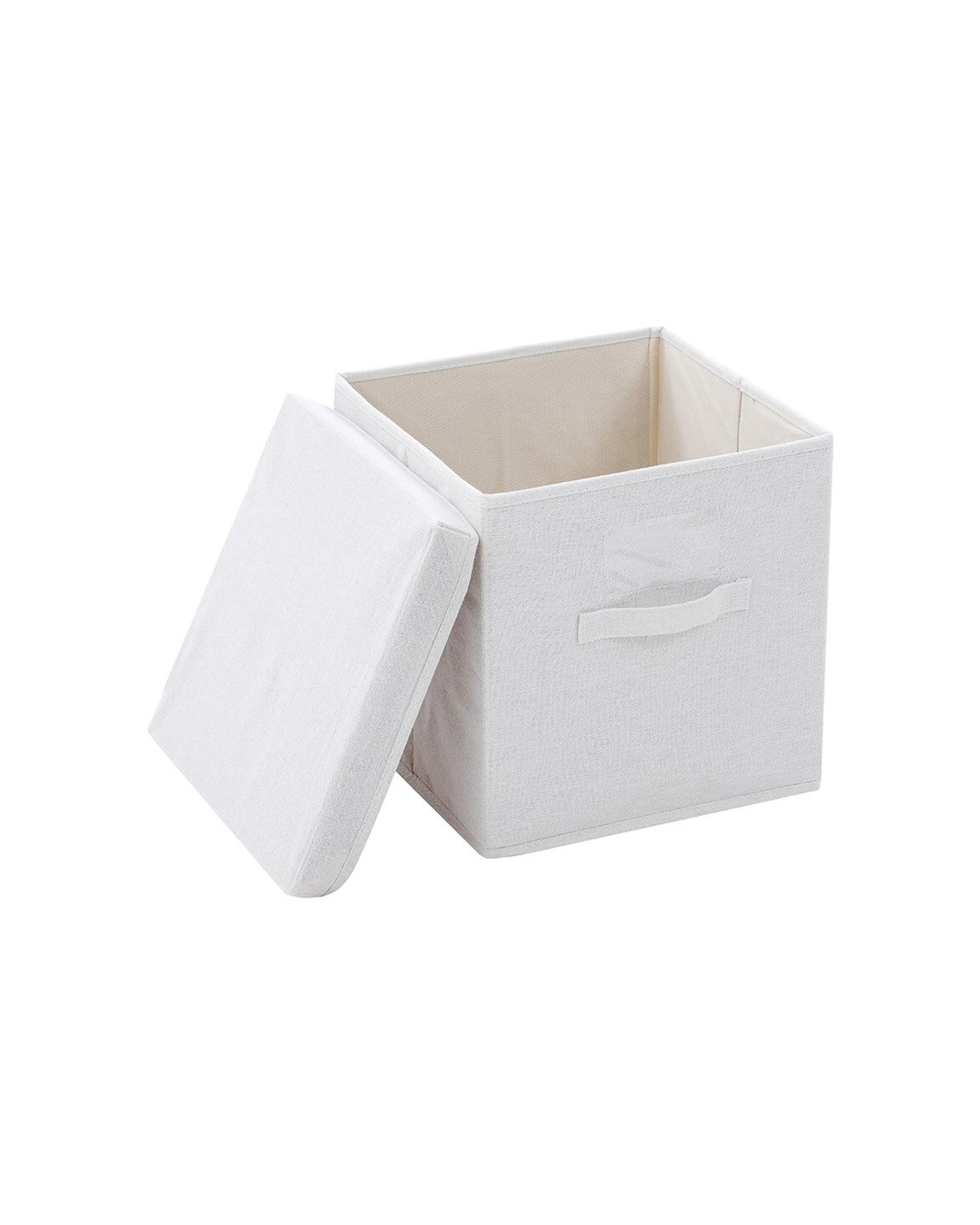 4 Boxsweden Kloset Linen Storage Box - Foldable Storage Cube - 30x30x30cm
 - white, 4 of 5