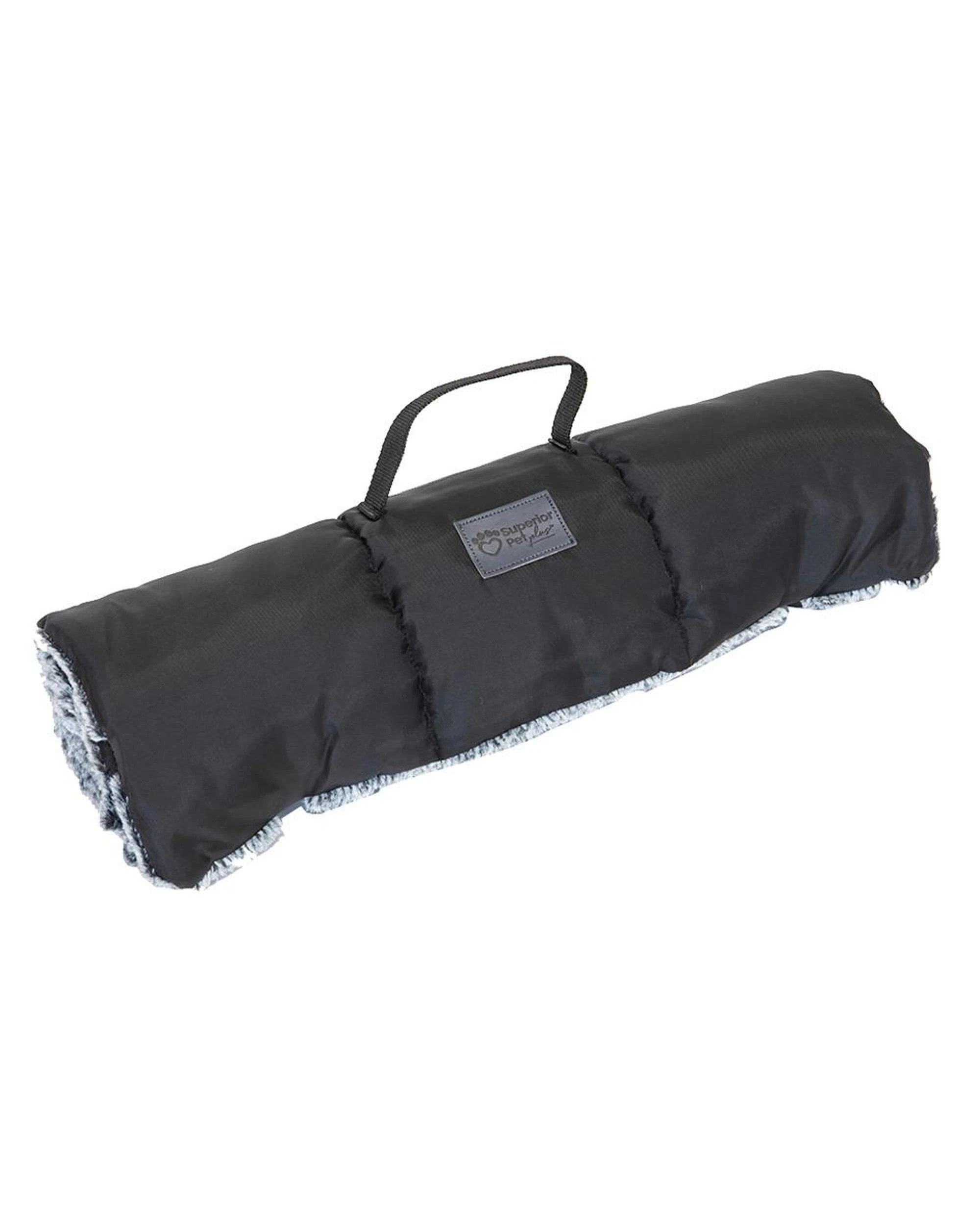 1 Superior Pet Goods Rollup Pet Dog Travel Mat Artic Faux Fur Mini, 1 of 9