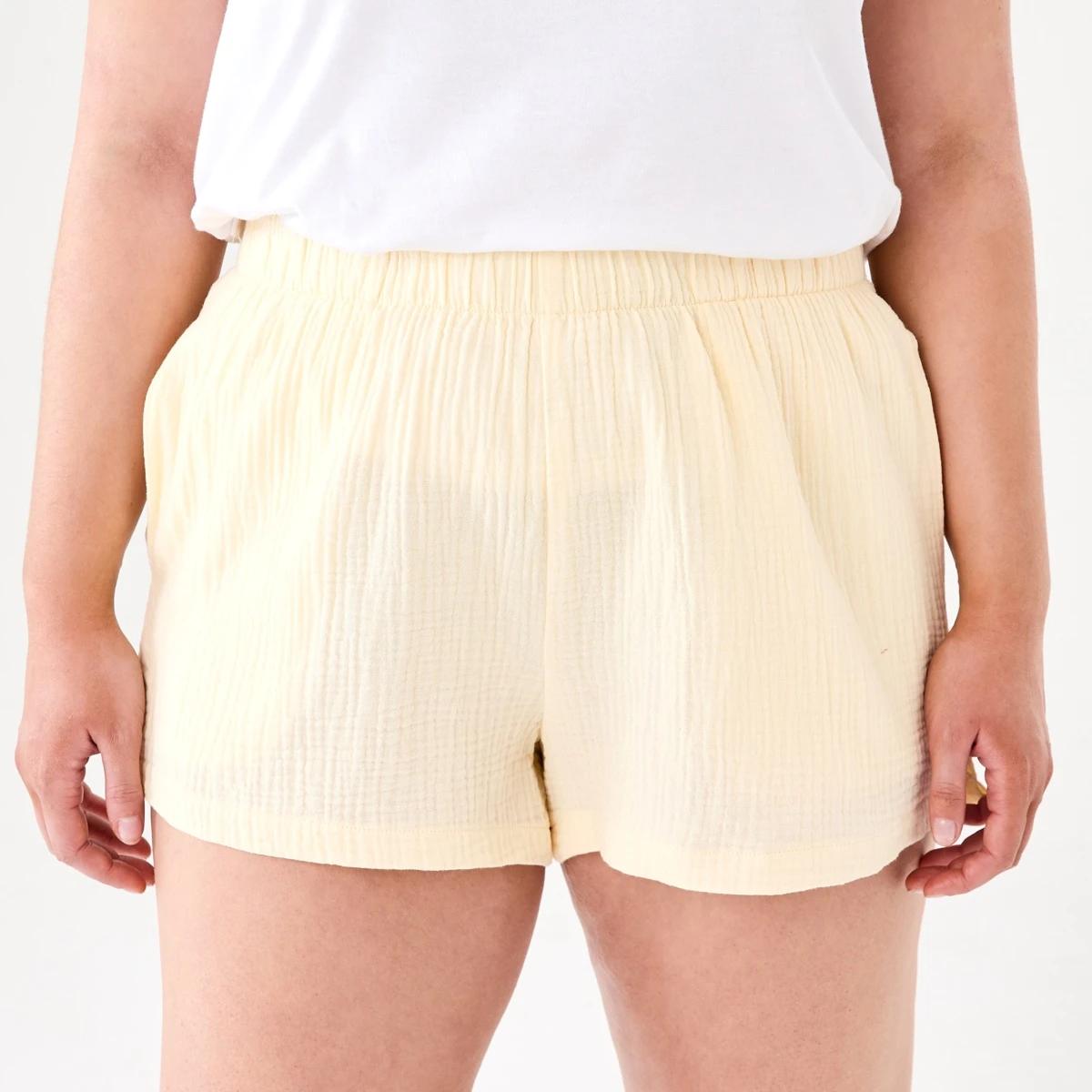 1 Double Cloth Shorts PASTEL YELLOW, 1 of 6
