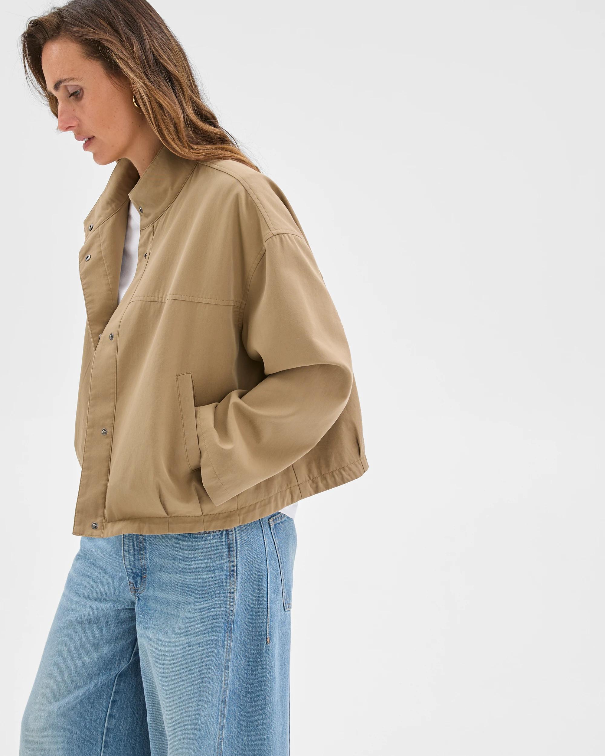 4 Target Man Australian Cotton Blend Bubble Hem Jacket BURNT BUTTER, 4 of 6