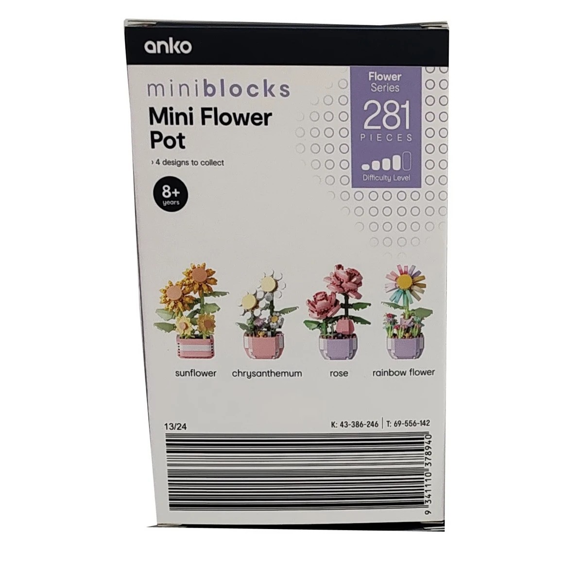 8 Mini Blocks Flower Series: Mini Flower Pot Playset - Assorted, 8 of 10