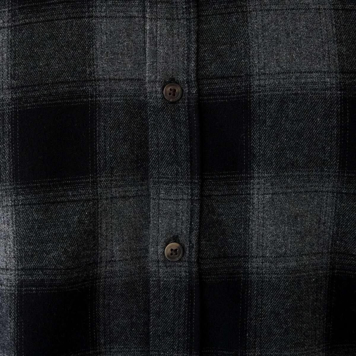 6 Long Sleeve Buffalo Check Shirt Blk Check, 6 of 7