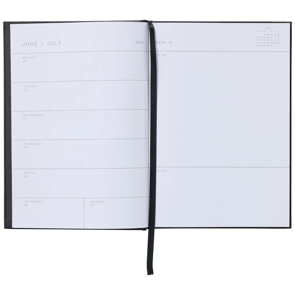 5 Keji A5 Week to View FY26/27 Diary Black, 5 of 6