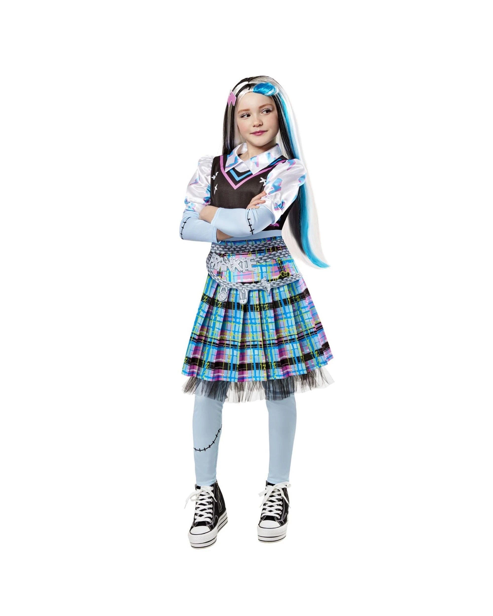 2 Monster High Frankie Stein Deluxe Child Costume Size S 6-8 Years, 2 of 4