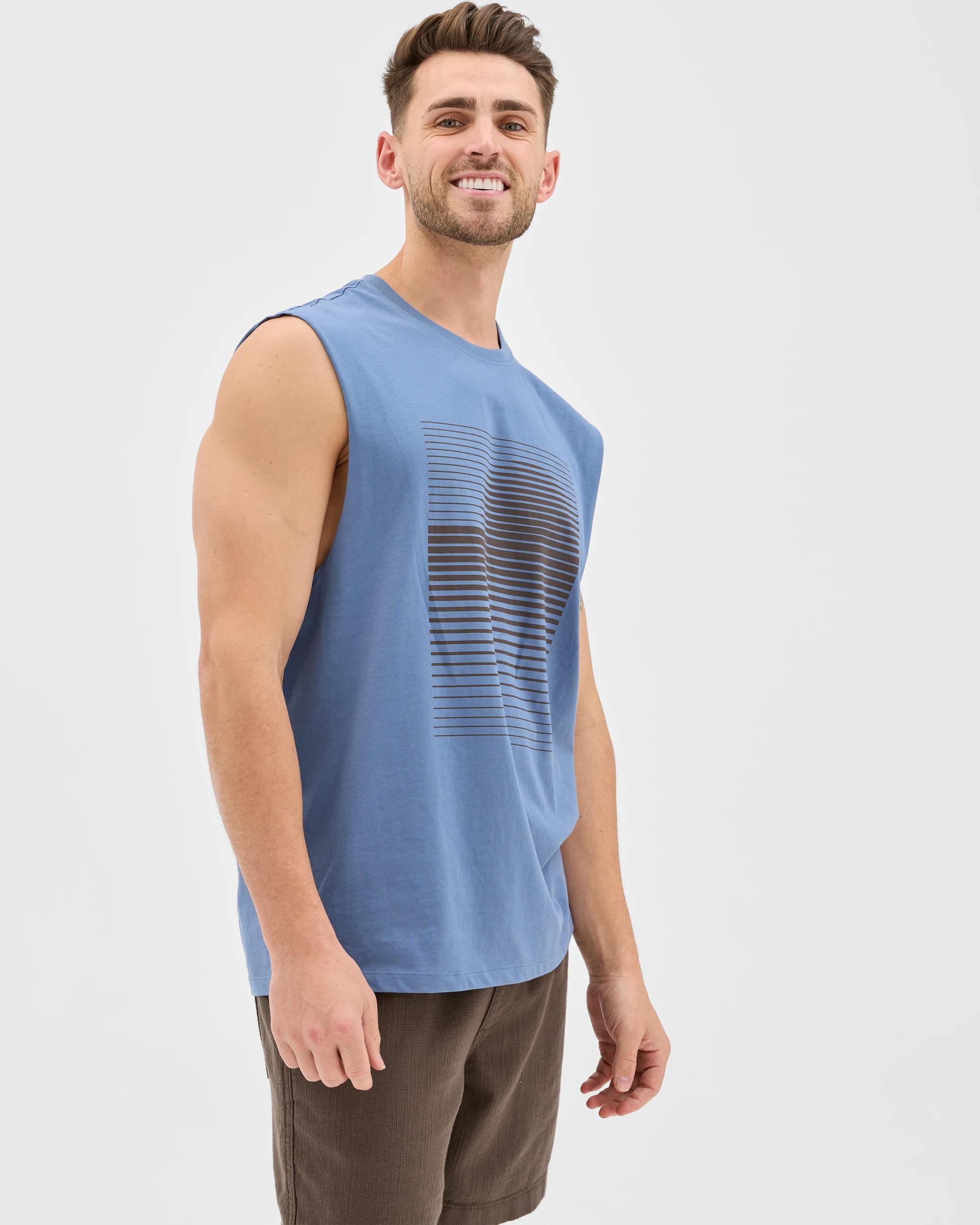 5 Target Man Australian Cotton Tank Top BLUE HORIZON, 5 of 7