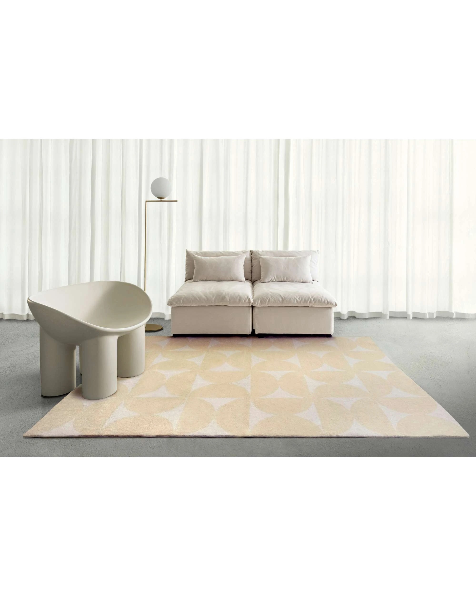 2 Loopsie Koda Geometric Washable Rug-230cm x 160cm - Beige, 2 of 9