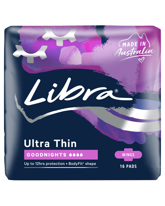 Libra 16 Pack Ultra Thin Goodnight Pads