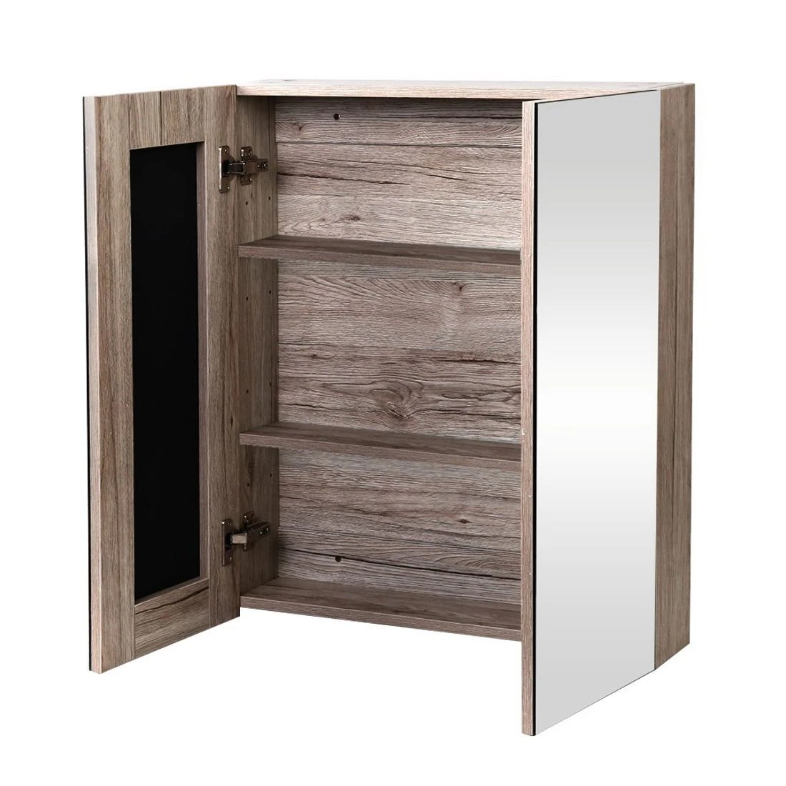 1 Cefito Bathroom Mirror Cabinet 600x720mm Oak - Natural, 1 of 5