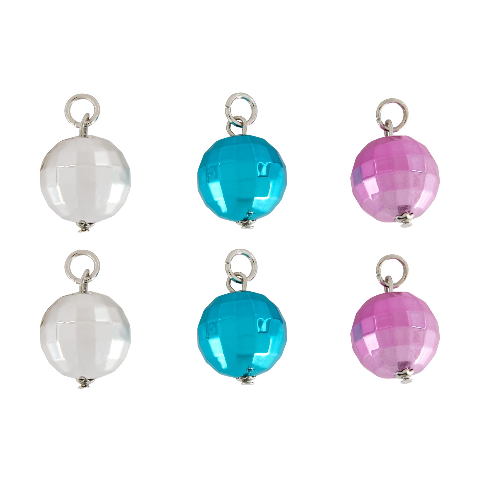 2 6 Piece Jewellery Making Charms - Disco Ball, 2 of 2