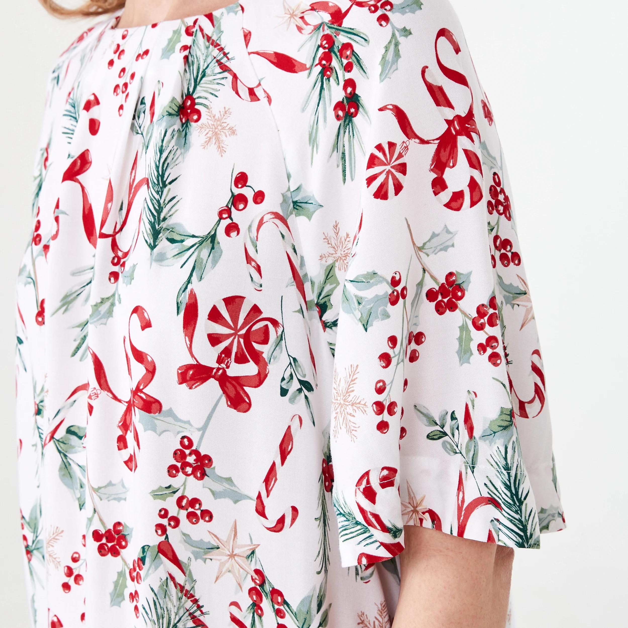 6 Short Sleeve Christmas Tuck Top Candy Cane, 6 of 6