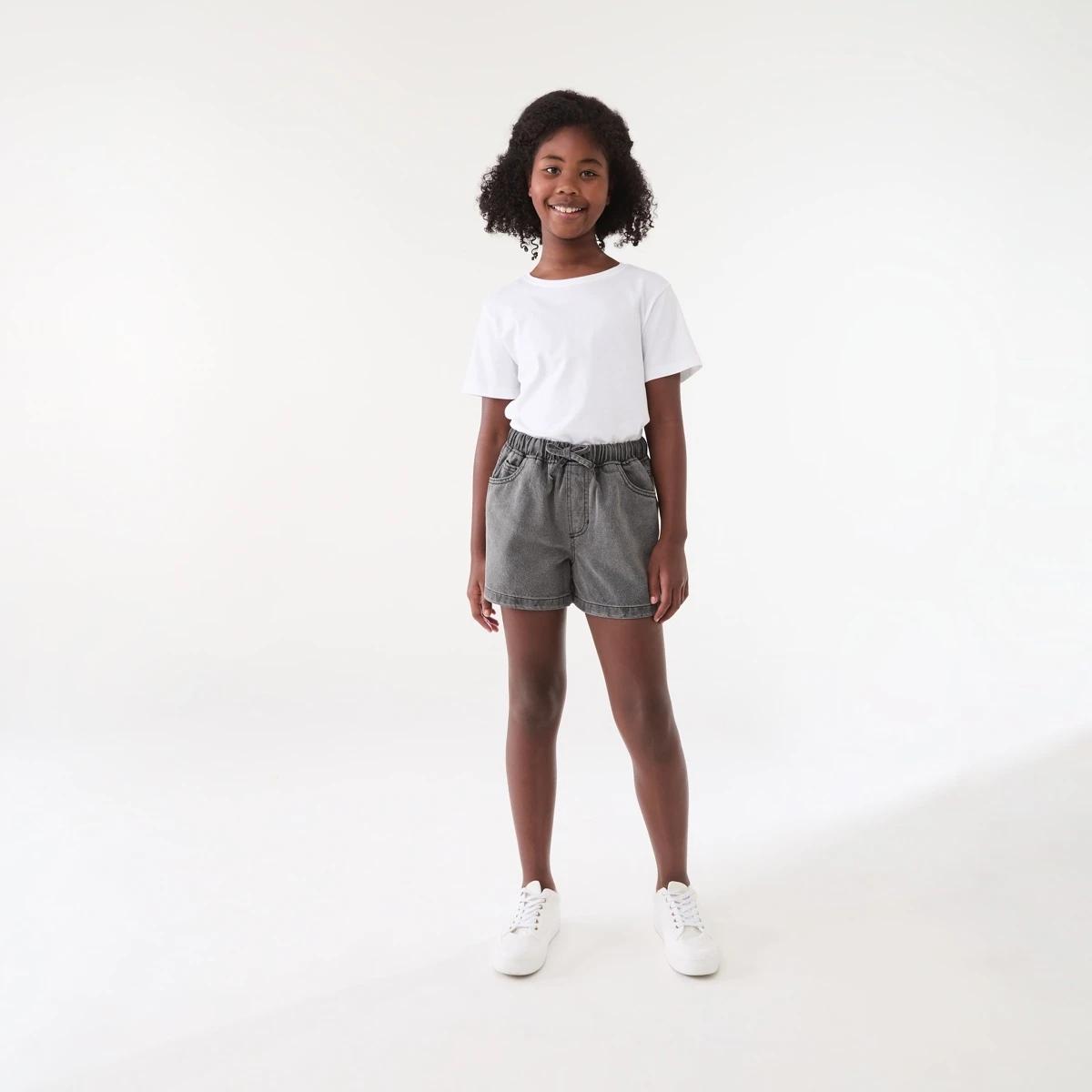 5 Pull On Denim Shorts DENIM BLACK, 5 of 6