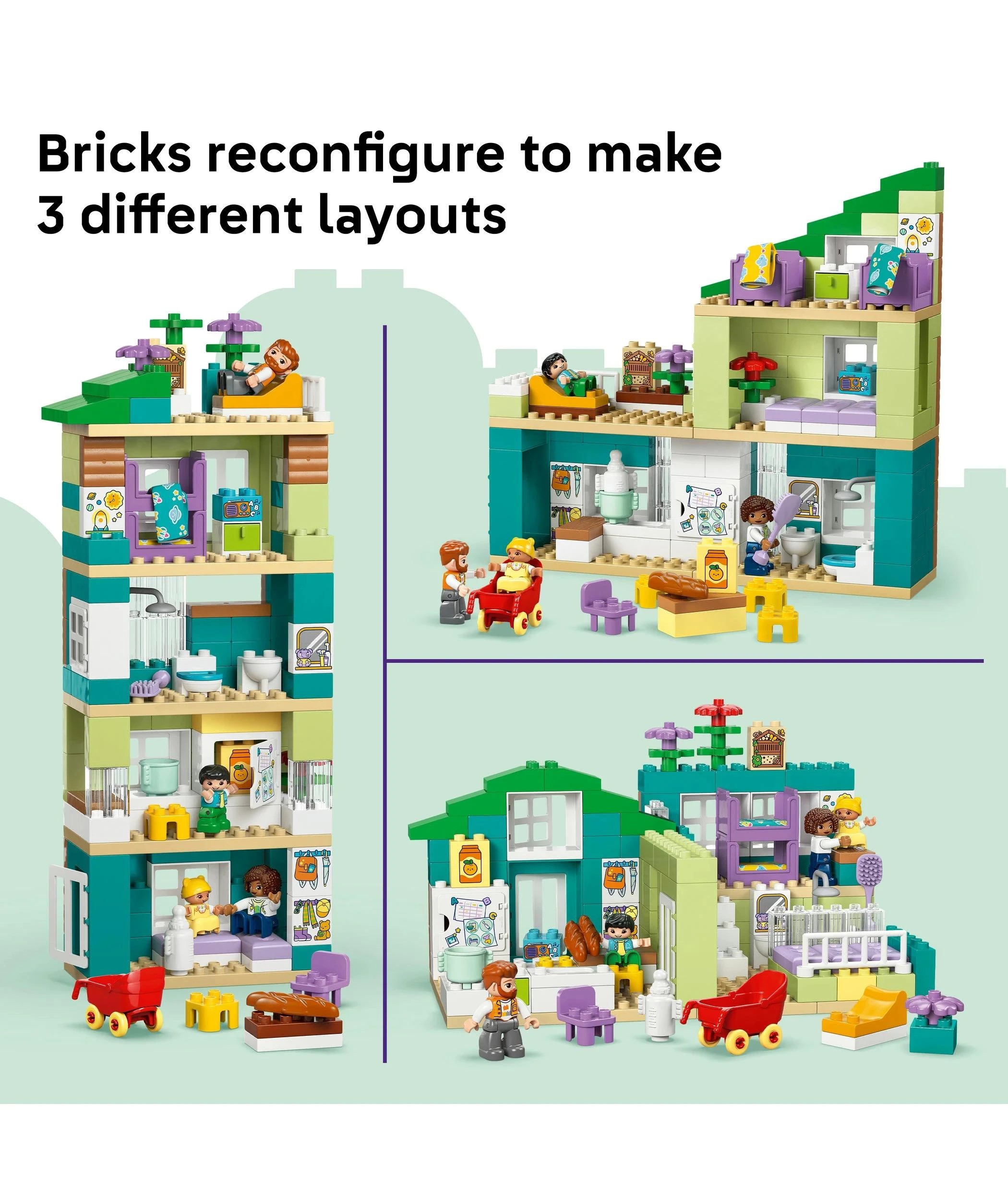 5 LEGO® DUPLO Town 3 in 1 Modern Family House with Figures 10470 - Multi, 5 of 10