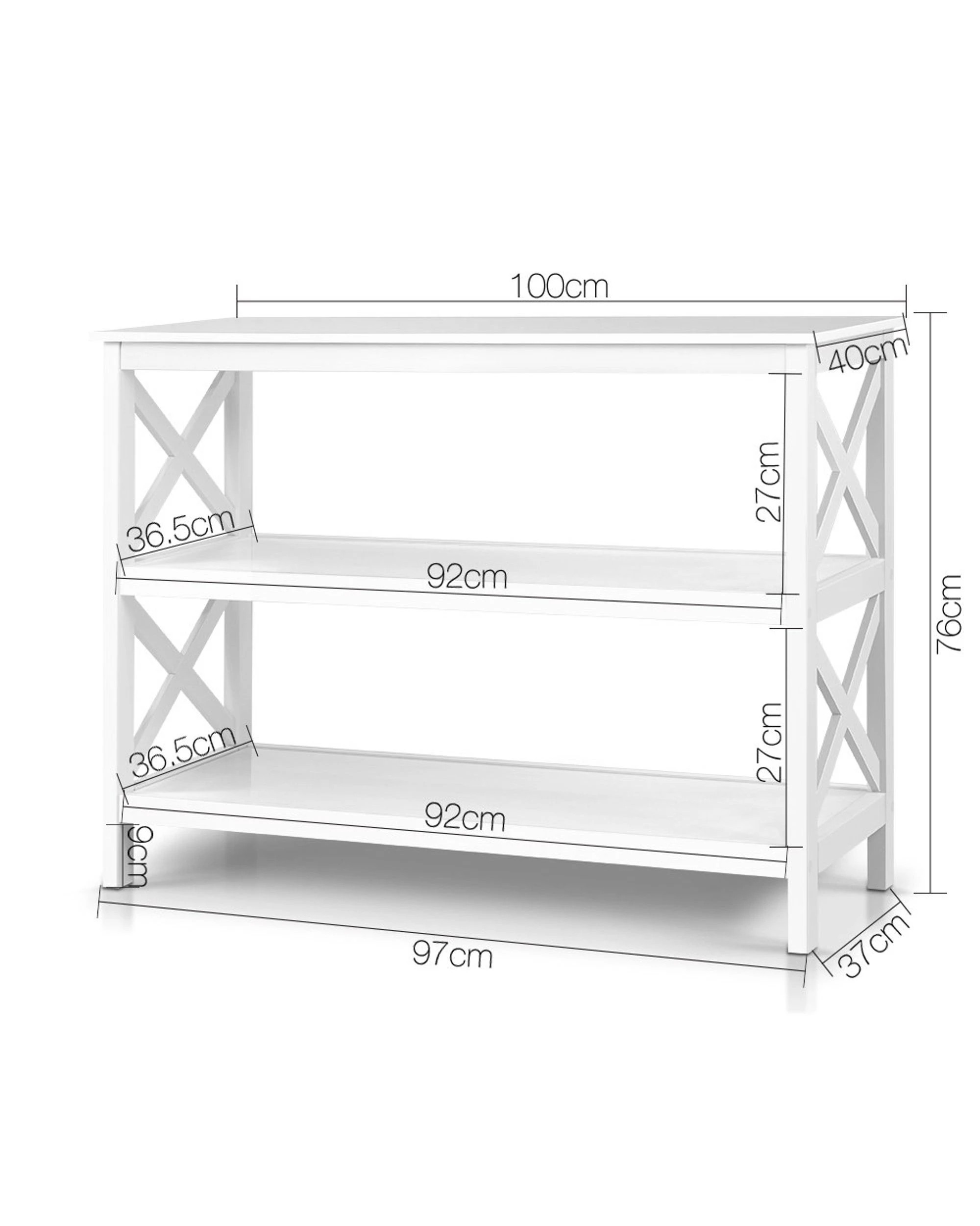 2 Artiss Console Table 3-tier
 - White, 2 of 3