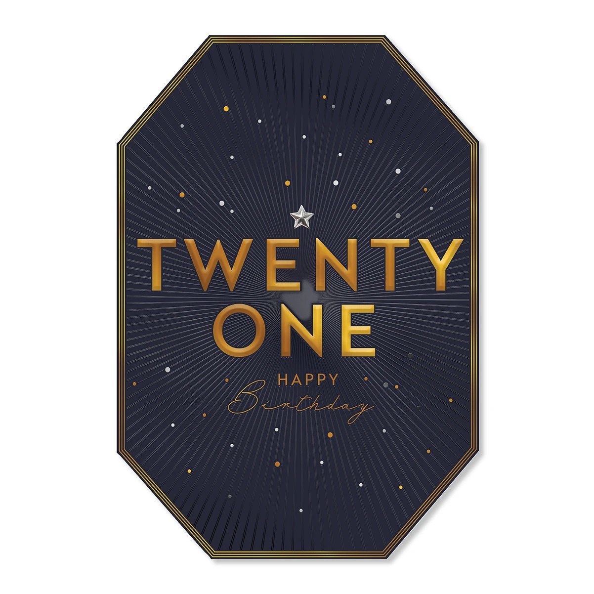 3 Hallmark 21st Birthday Card - Gold, 3 of 3