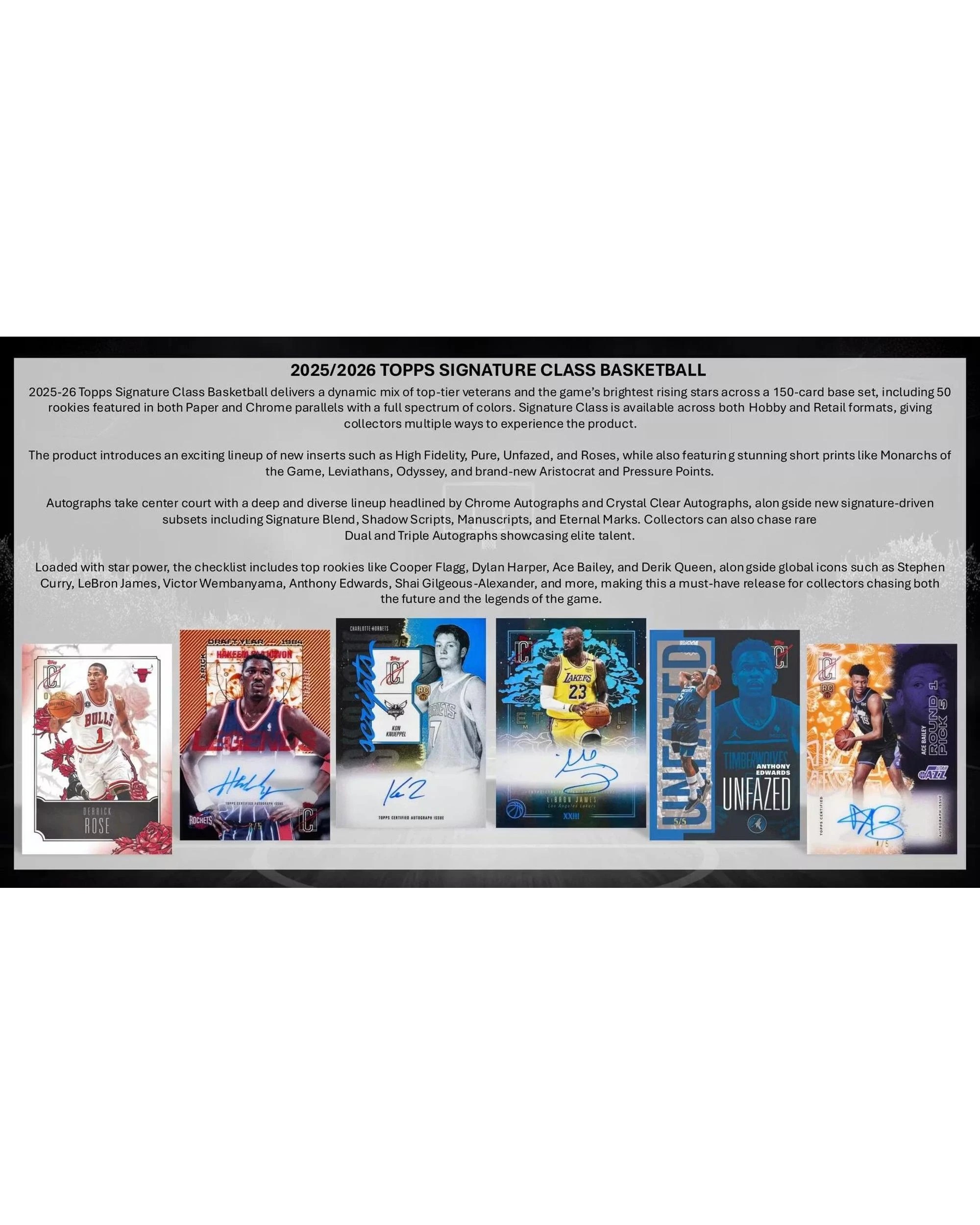 4 Topps 2025/2026 Signature Class Basketball Jumbo Hobby Box, 4 of 9