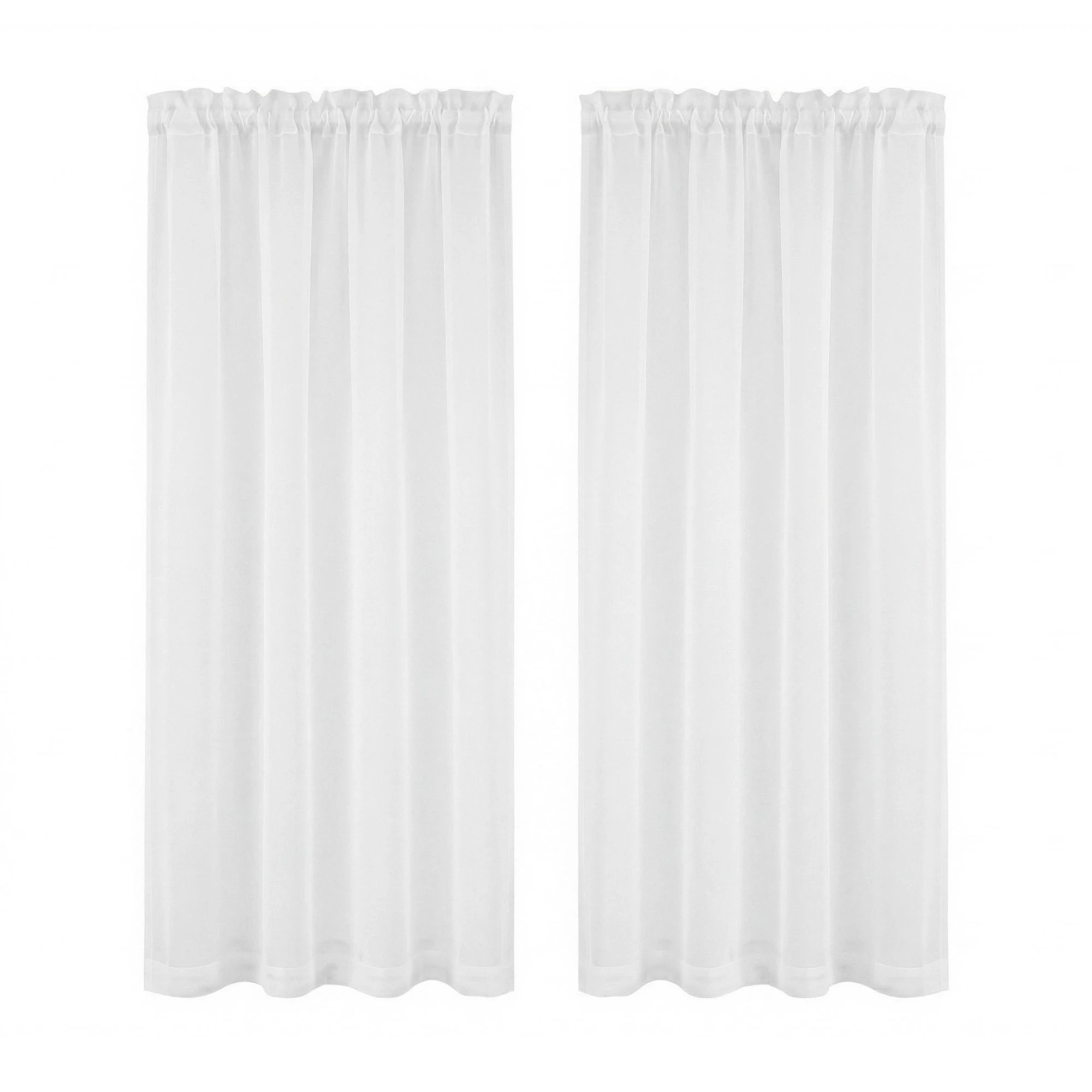 1 Artiss Blockout Curtains 2X 132x160cm Light Filtering Window Drapes Rod - White, 1 of 5