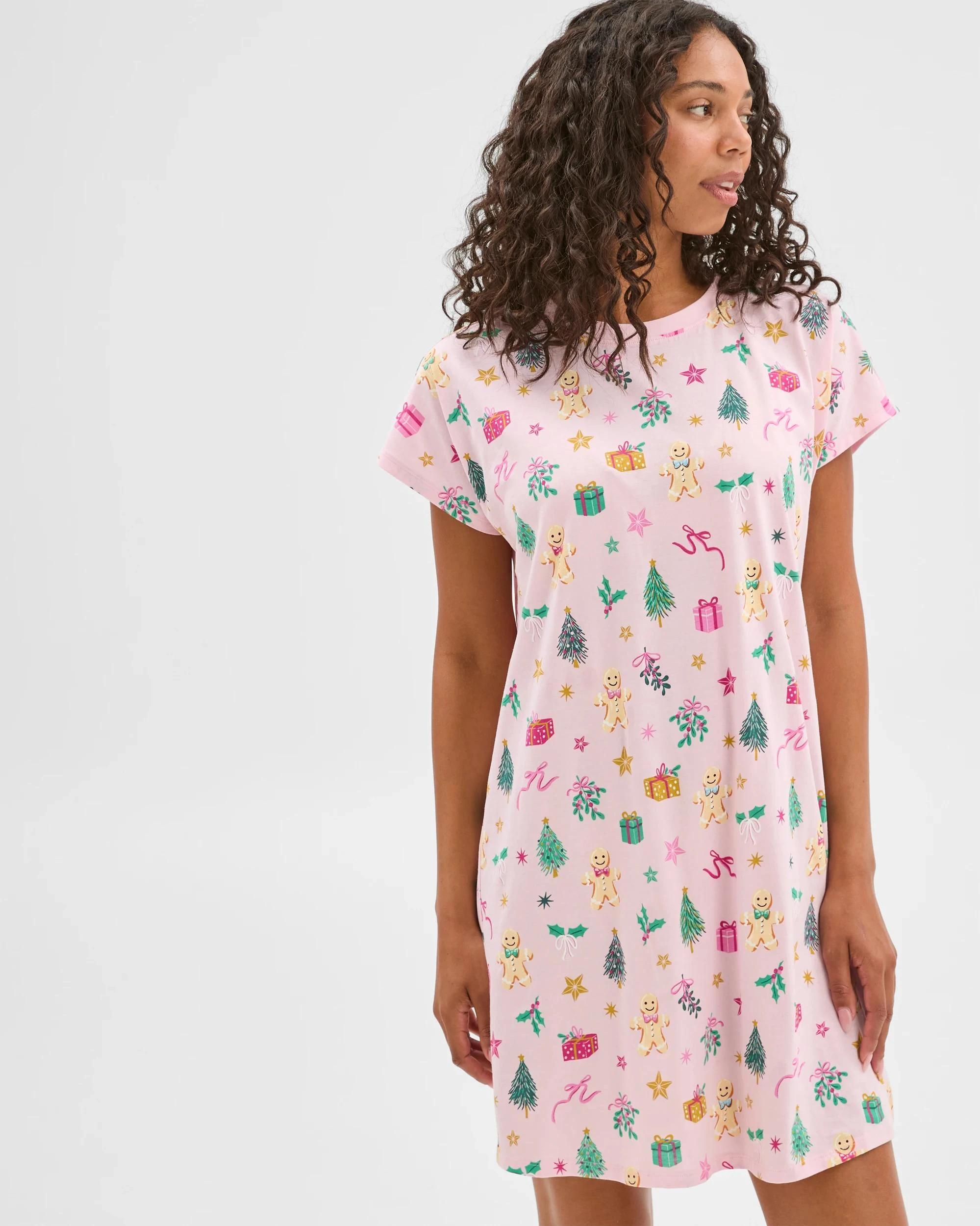 3 Target Australian Cotton T-Shirt Nightie CHRISTMAS, 3 of 6