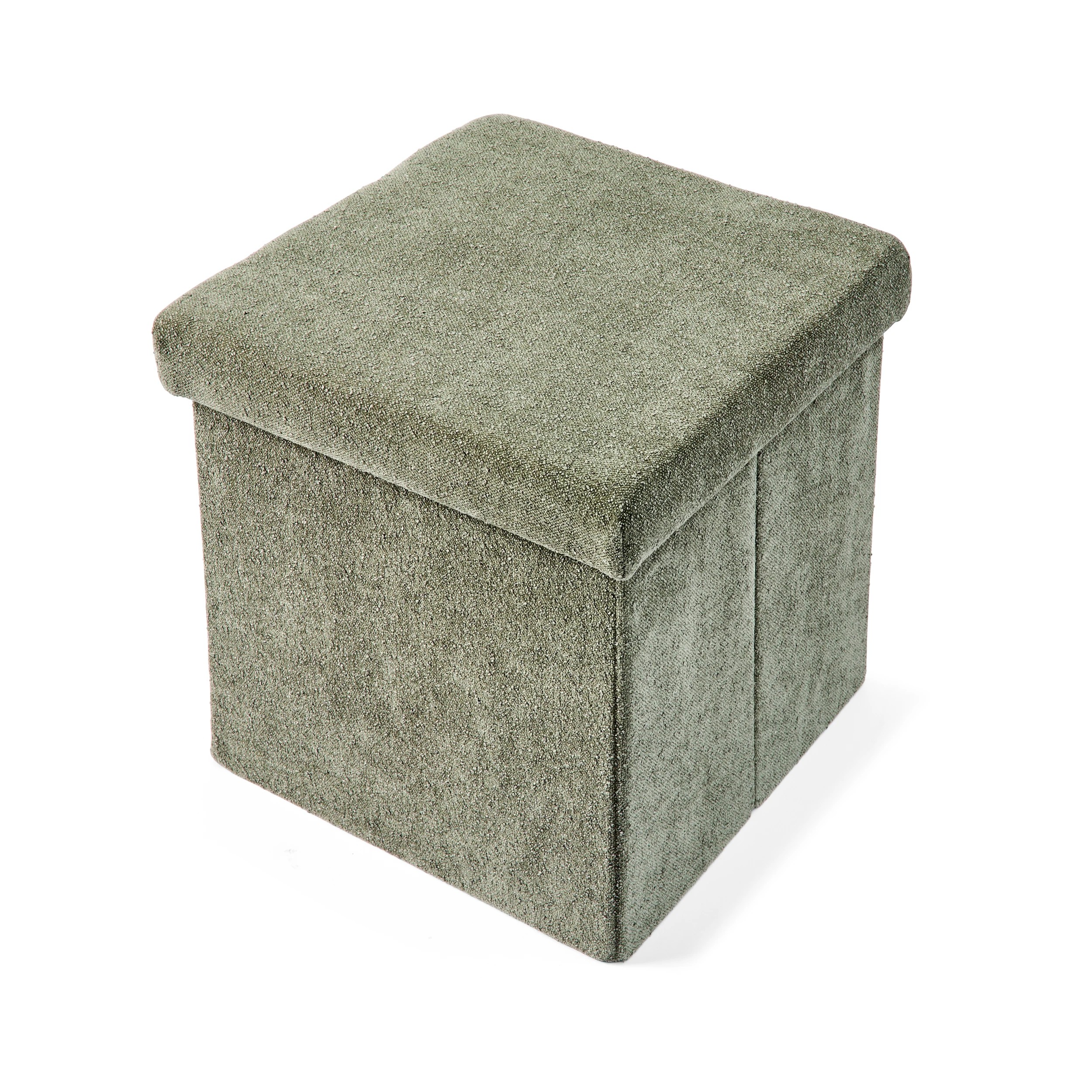 6 Square Storage Ottoman - Green, 6 of 10