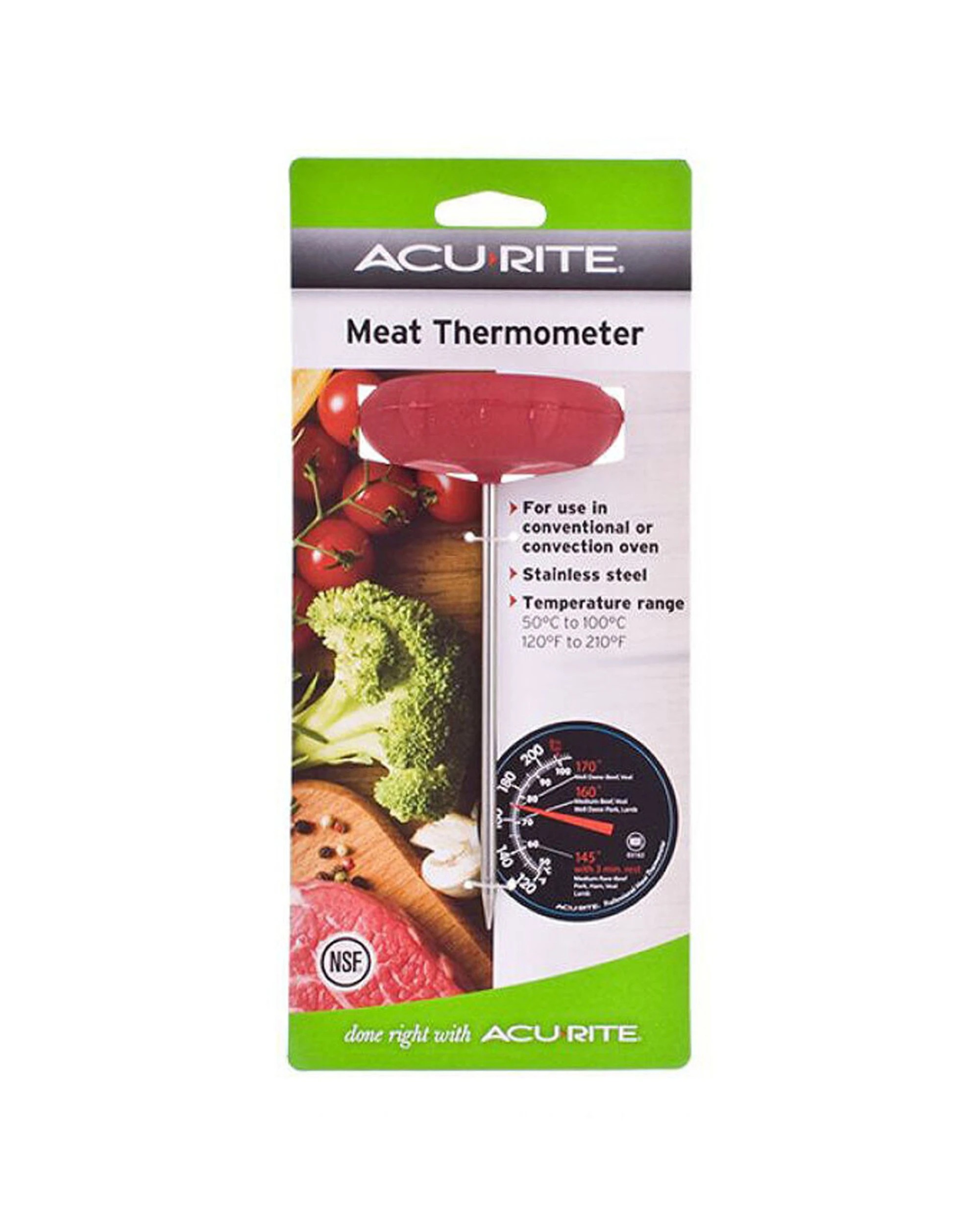 2 Acurite Silicone Dial Meat Thermometer Vacuum Insulated Leakproof Portable - Red, 2 of 2