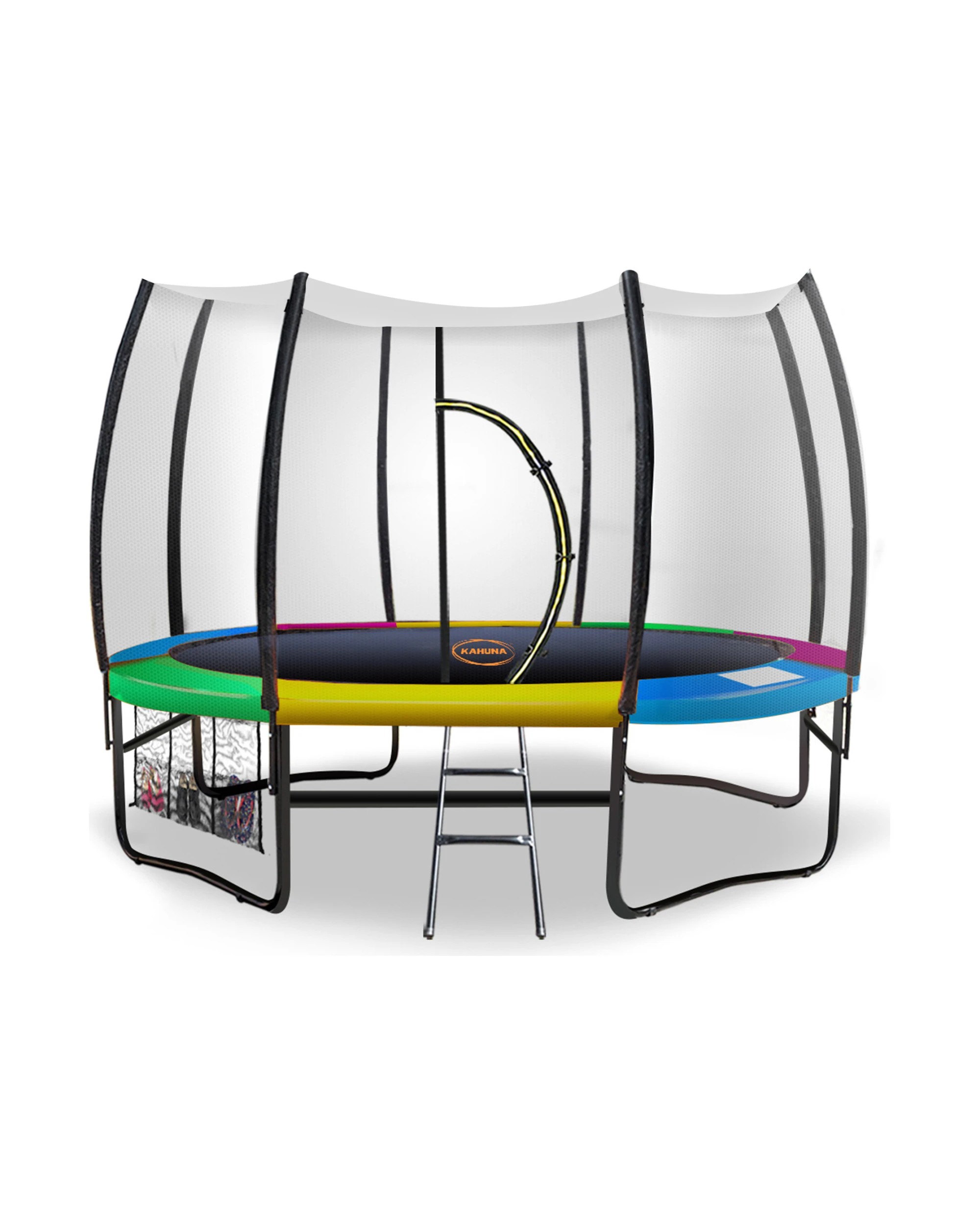 1 Kahuna 10ft Twister Springless Trampoline - Rainbow, 1 of 10