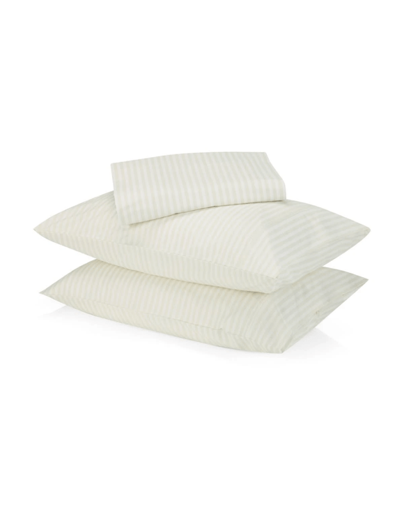 250 Thread Count Stripe Cotton Sheet Set - King Bed, Natural