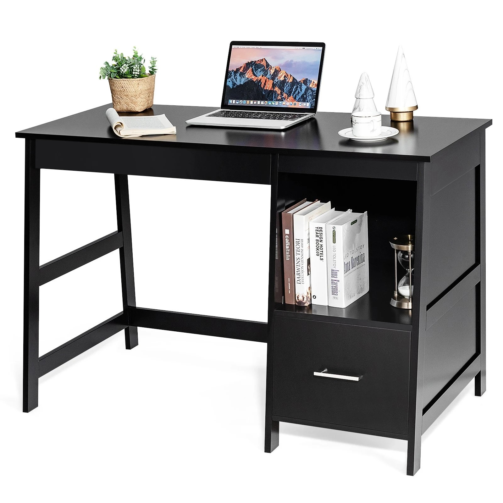 2 Costway Computer Desk Study Writing Table Workstation w/Drawer Gaming, 2 of 2