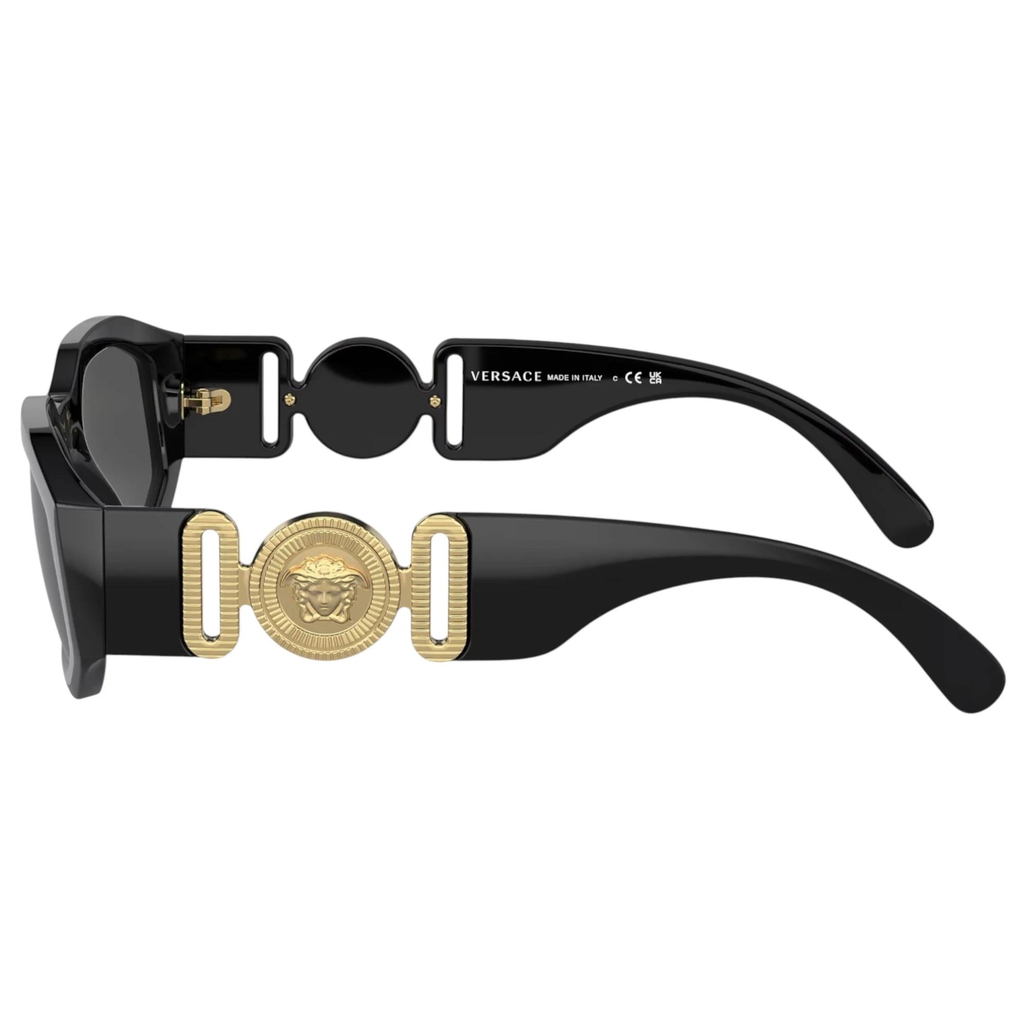 5 Versace Womens Sunglasses Ve4361 Biggie Sunnies BLACK/DARK GREY, 5 of 5