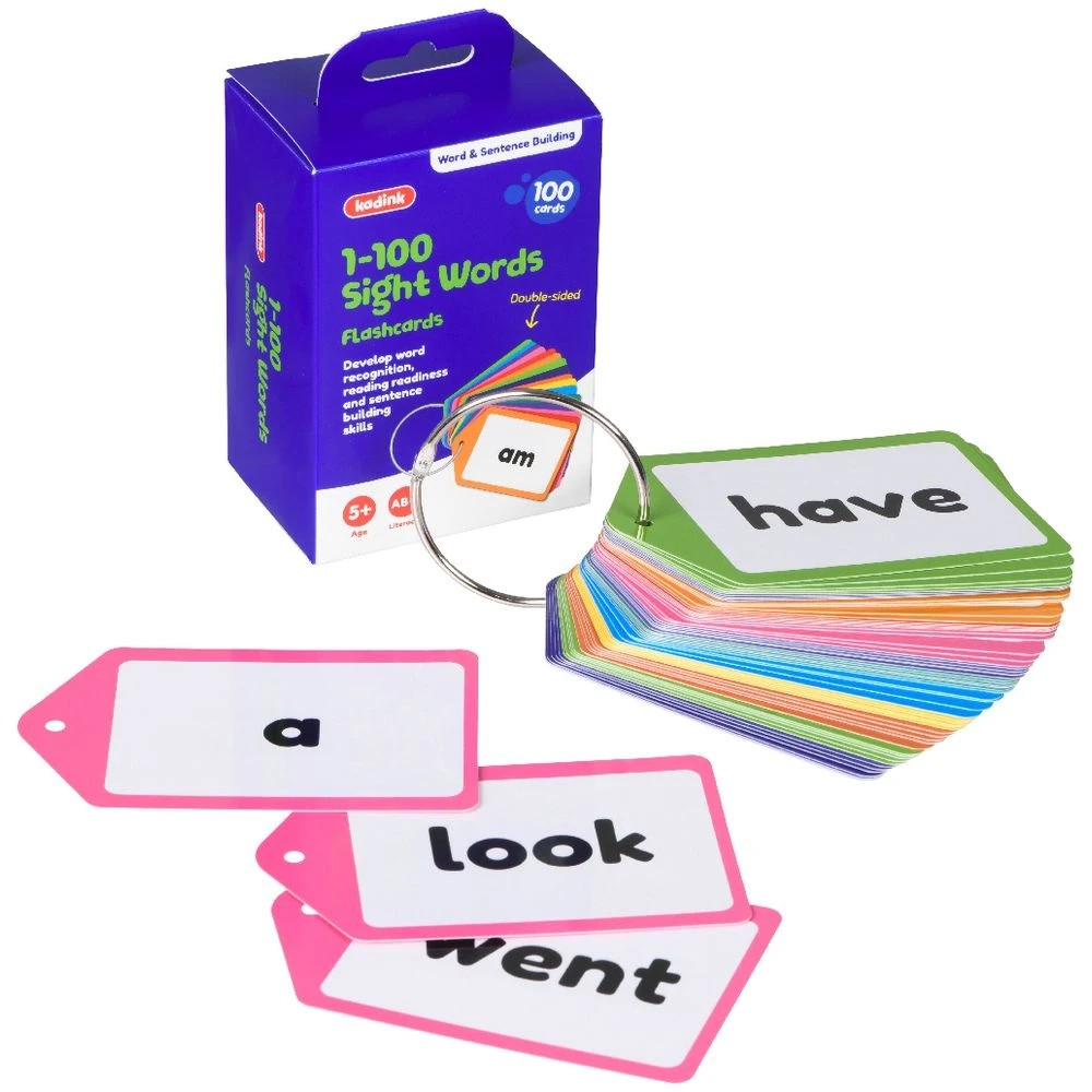 4 Kadink Flashcards 1-100 Sight Words, 4 of 5