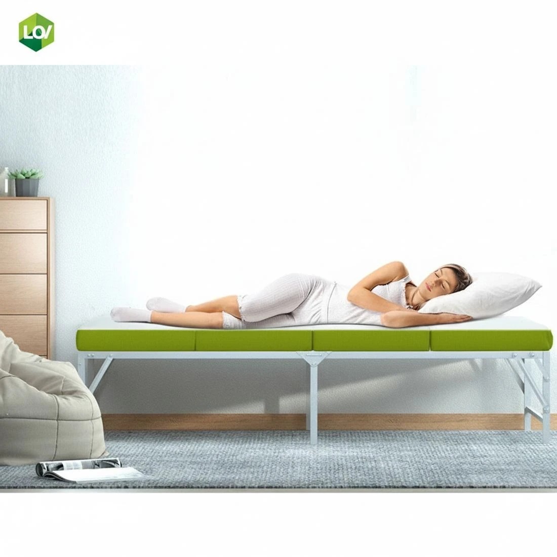 5 Giselle Bedding Foldable Mattress Folding Foam Single - Green, 5 of 6