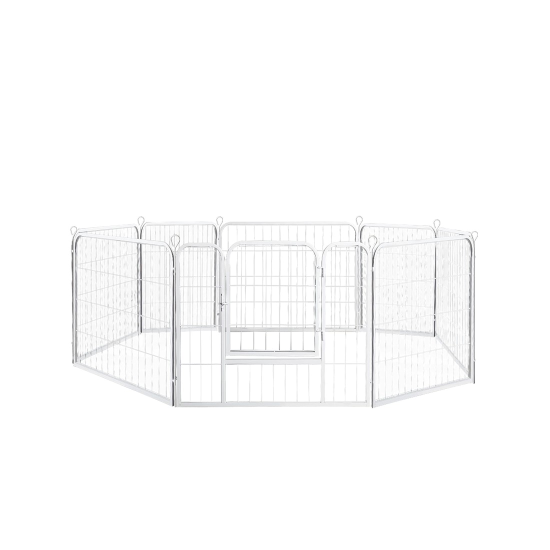 1 Pawz 8 Panel Pet Playpen White 24 Inch, 1 of 3