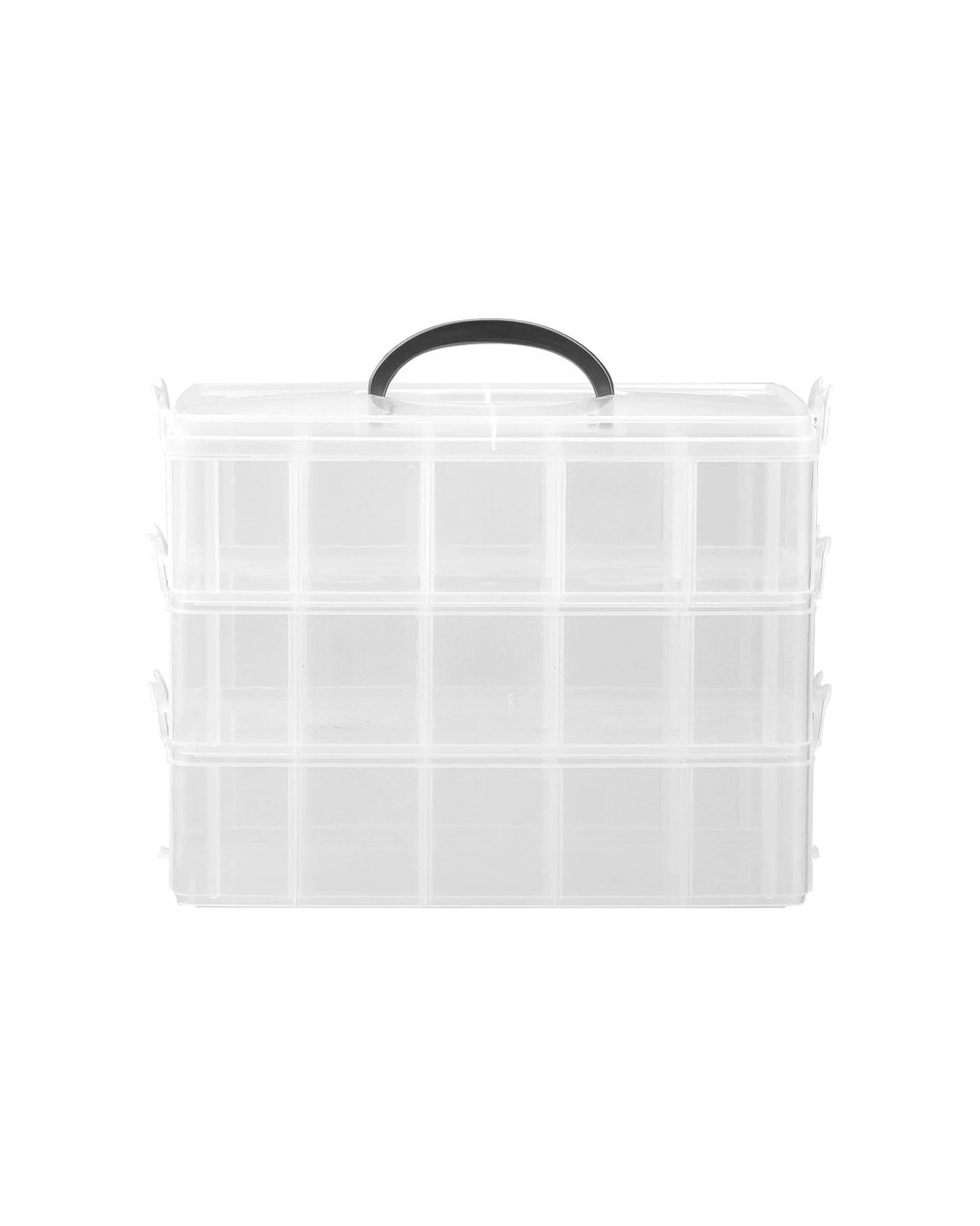 3 Boxsweden Nic-Nac 3-Tier Box 30-Compartment 4PK 33x24x19cm Durable Plastic - Plain, 3 of 5